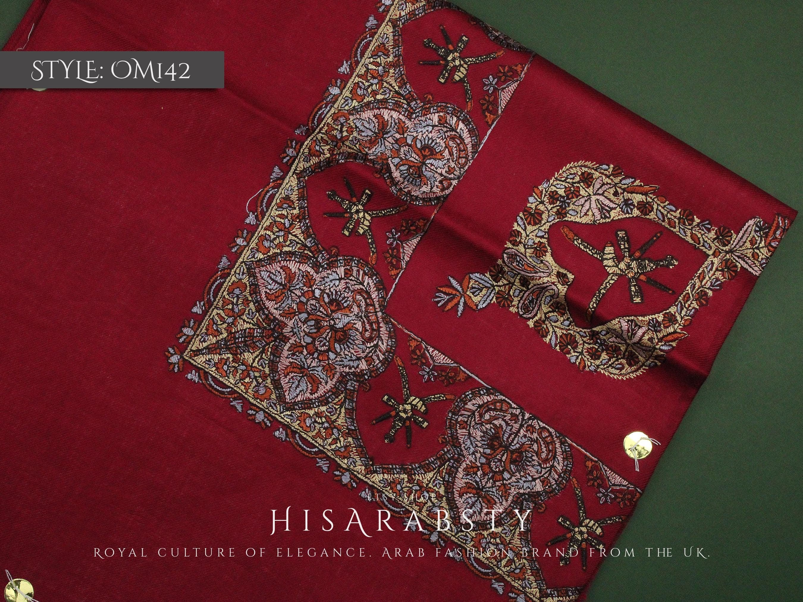Rare Red Colour National Omani Massar Embroidered Authentic Scarf Amazing Keffiyeh Imamah Ghutra Arab Men Unique Scarves Perfect Gift