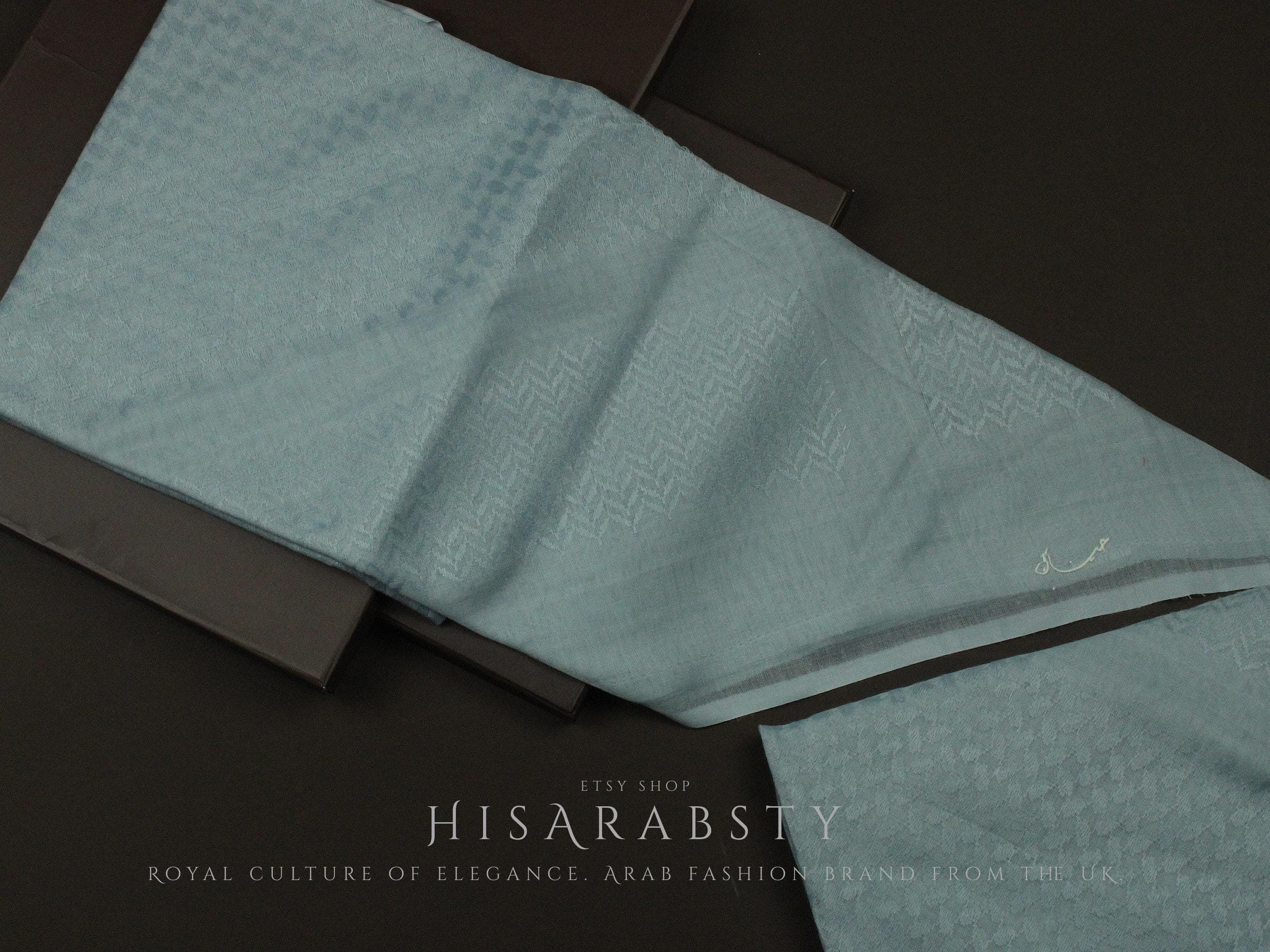 Rare Grey Shemagh Original Arabian Scarf Saudi Arabian Imamah Islamic Arabic Attire Ghutra Arab Outfit Soft Everyday Use - image 3