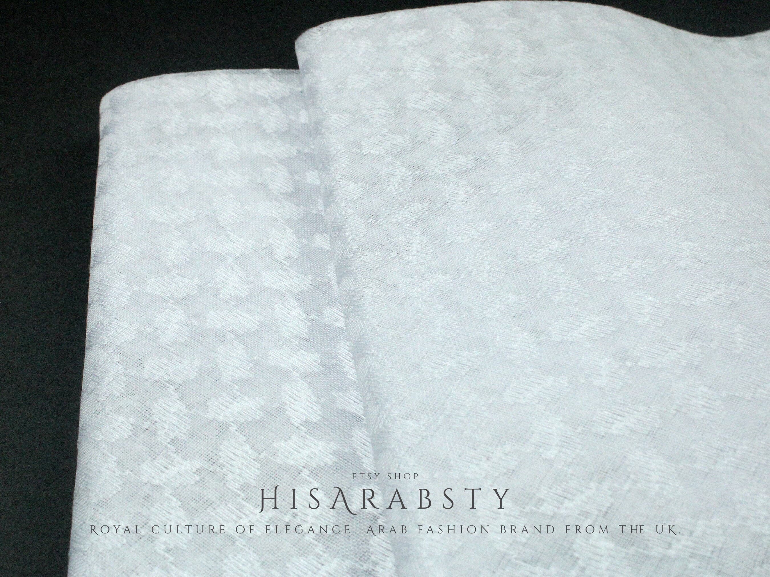 Rare Premium White Shemagh With Purple Line Keffiyeh Original Arab Scarf Saudi Arabian Imamah Islamic Arabi Attire Ghutra Outfit Cotton Soft - image 5