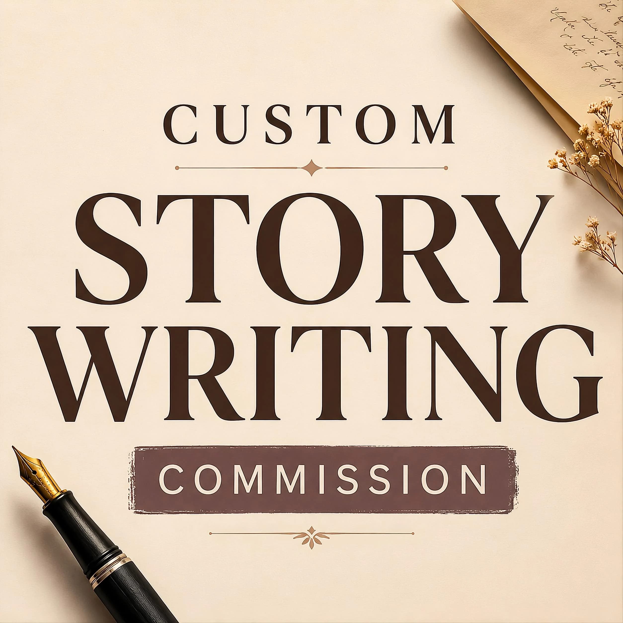 Custom Story Writing Commission, Personalized Fanfiction, 250 Words (Digital PDF)