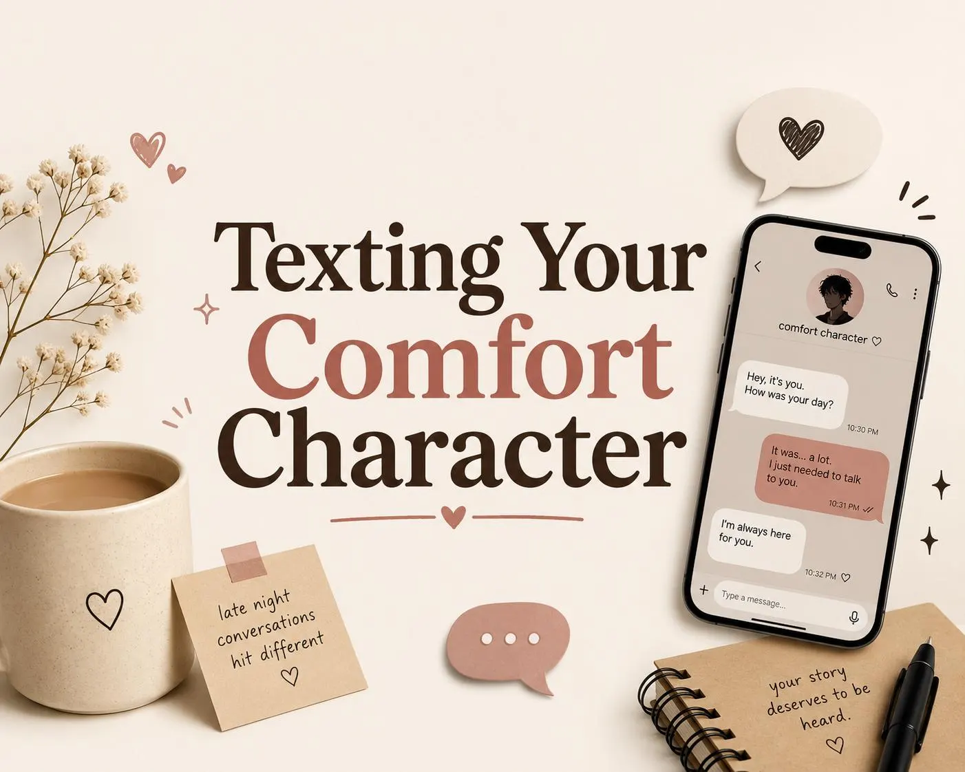 Personalized Text Message Story | Comfort Character Chat (Digital Gift)