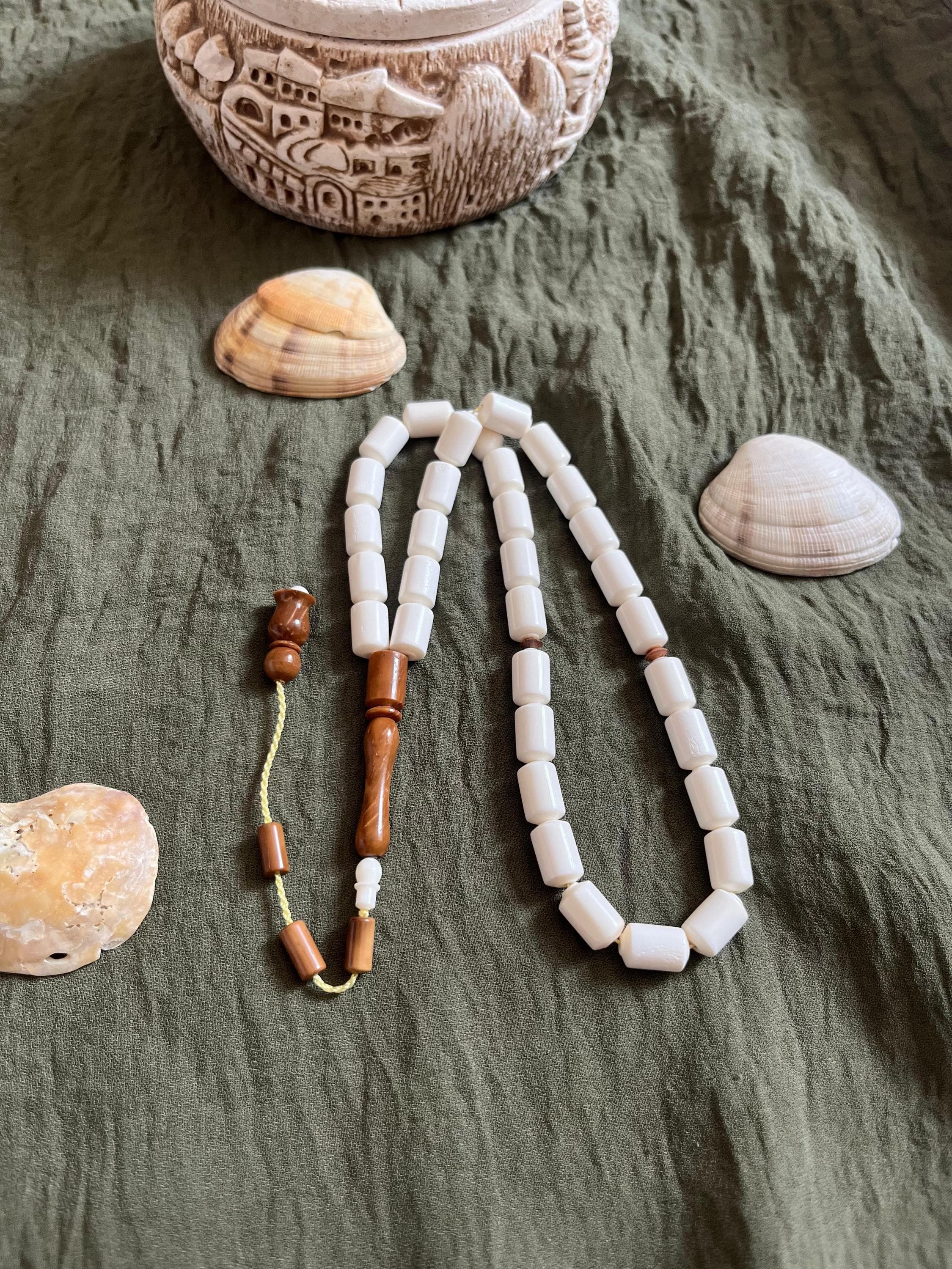 Handcrafted Camel Bone & Kuka Wood Misbaha – 33-Bead Muslim Tasbih - image 5