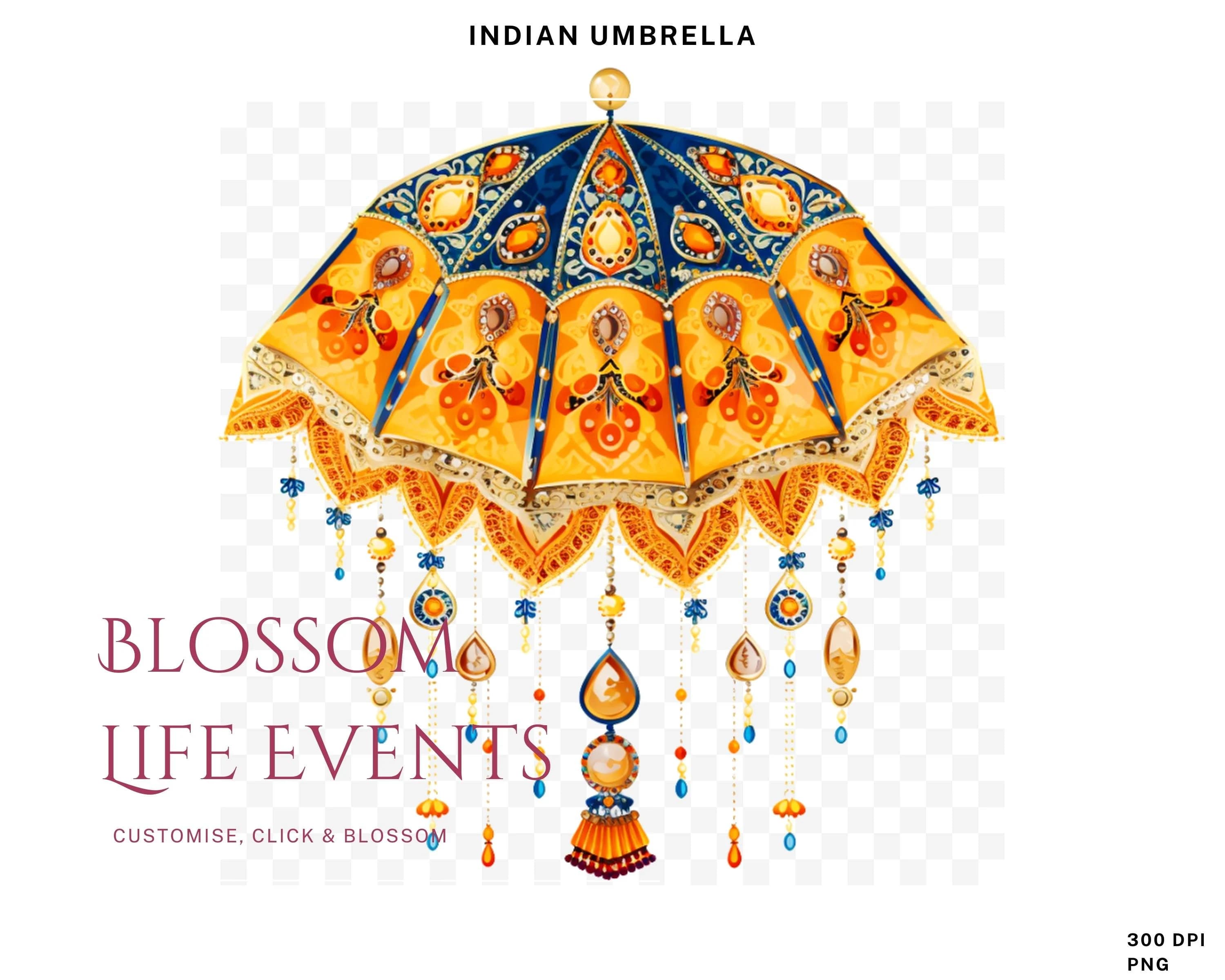 Indian Umbrella PNG | Desi Clipart | Mehndi Printable | Traditional Indian Umbrella | JPEG   | Mehndhi Sangeet Pithi Digital Decor |