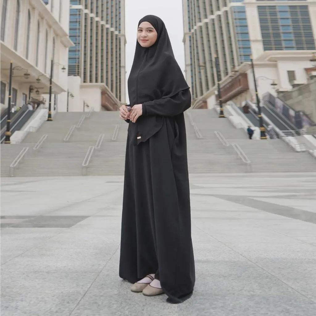 Crinkle Abaya Set | Premium Batwing Dress, Wudu & Busui Friendly