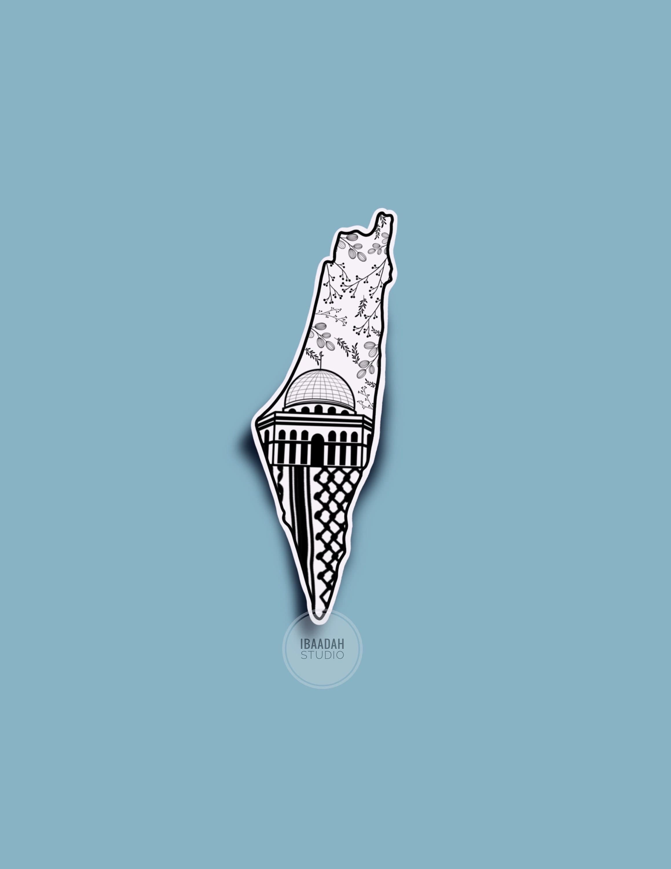 Palestine Map Sticker: Al Aqsa, Keffiyeh, Olive Tree - Weatherproof Vinyl - image 4