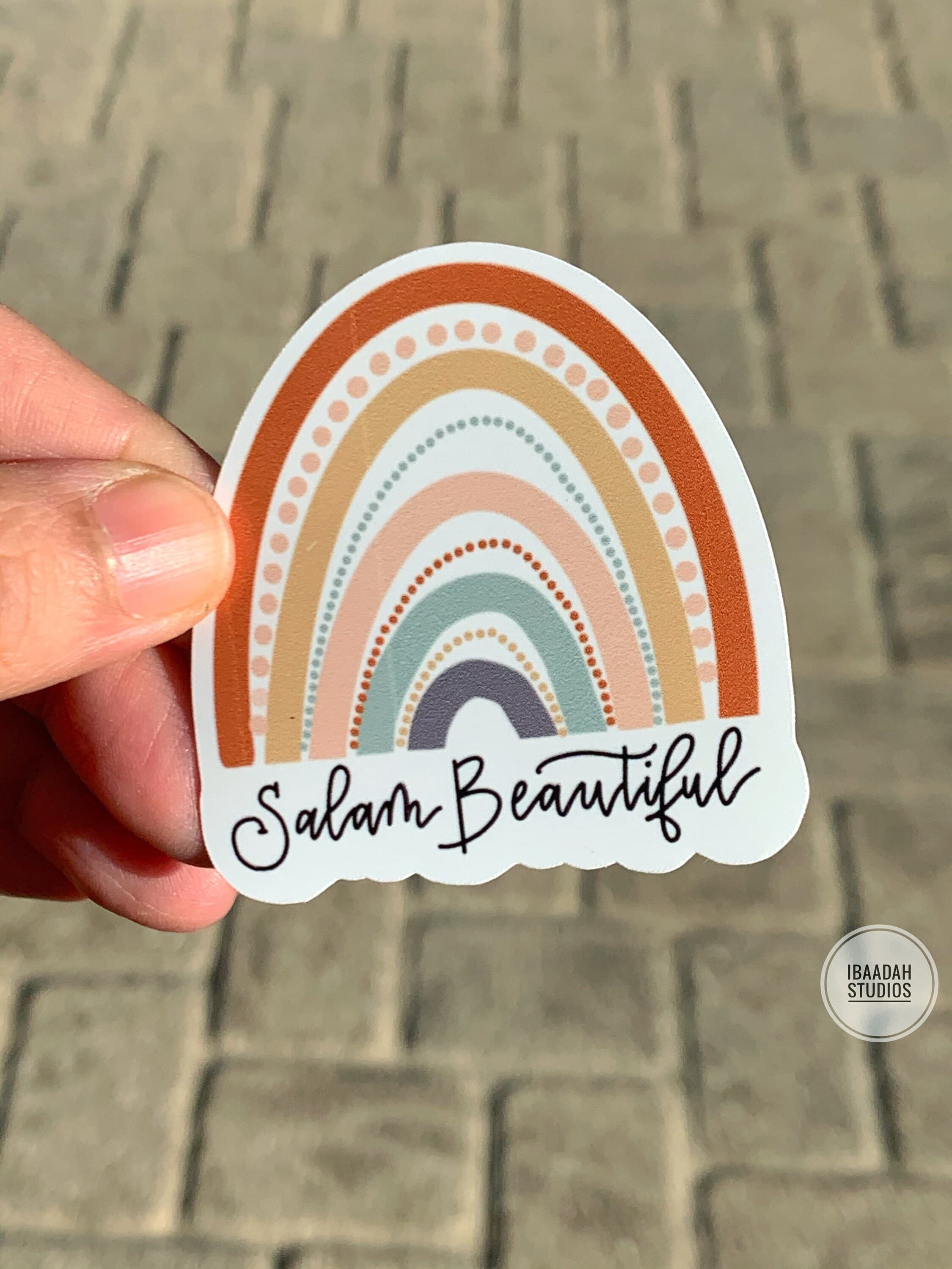 SALAAM BEAUTIFUL Sticker | Islamic Sticker for laptops, journals, water bottles, hydroflask, cars, Quranic Stickers, Decals, Muslim Reminder - image 3
