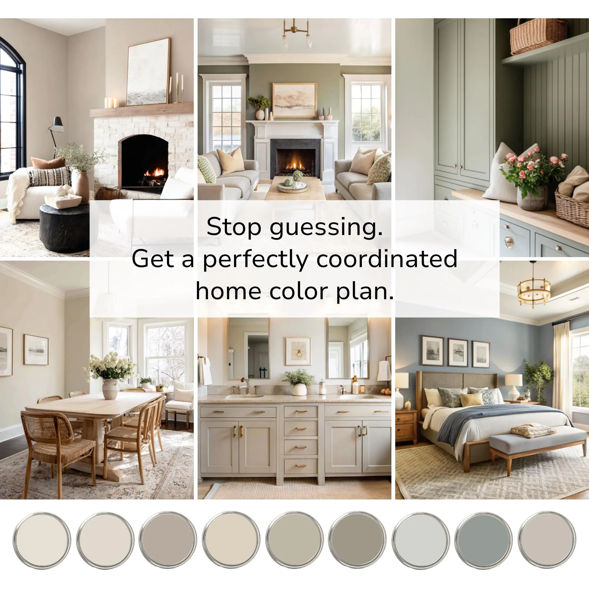 Sherwin Williams Greige Color Palette, Timeless Paint Colors, Warm Neutral Wall Colors, Interior Color Palette, Sherwin Williams Shoji White - image 5