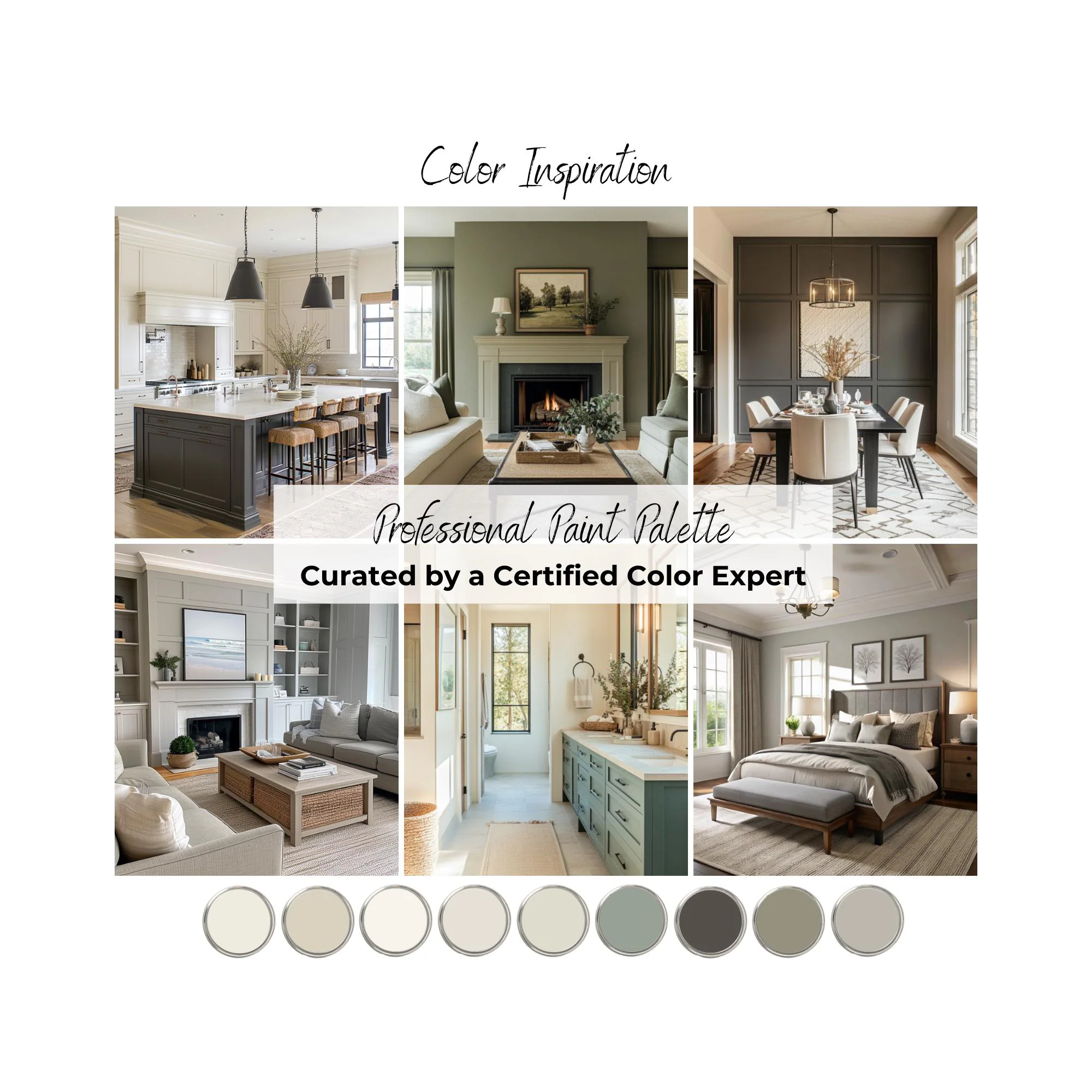 Swiss Coffee Benjamin Moore, Neutral Paint Colors, Whole House Color Scheme, Creamy White Kitchen Cabinets, Earthy Paint Palette, OC-45 - image 4