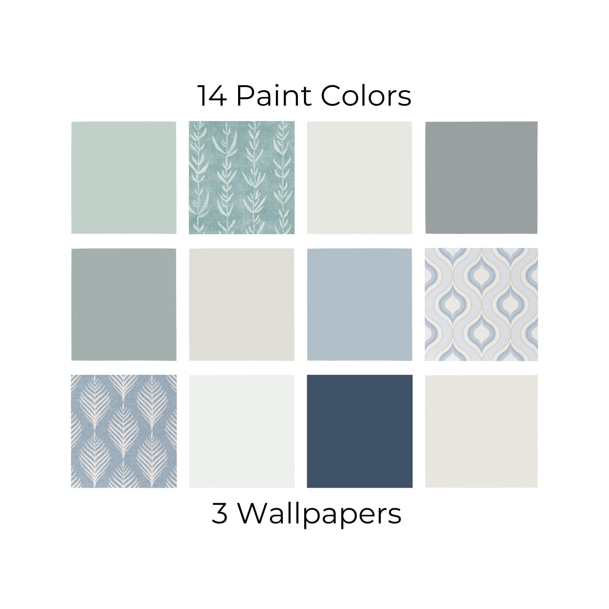 Coastal Paint Colors, Wallpaper Paint Combinations, Benjamin Moore Color Palette, Whole House Color Scheme Coastal Blue - image 2