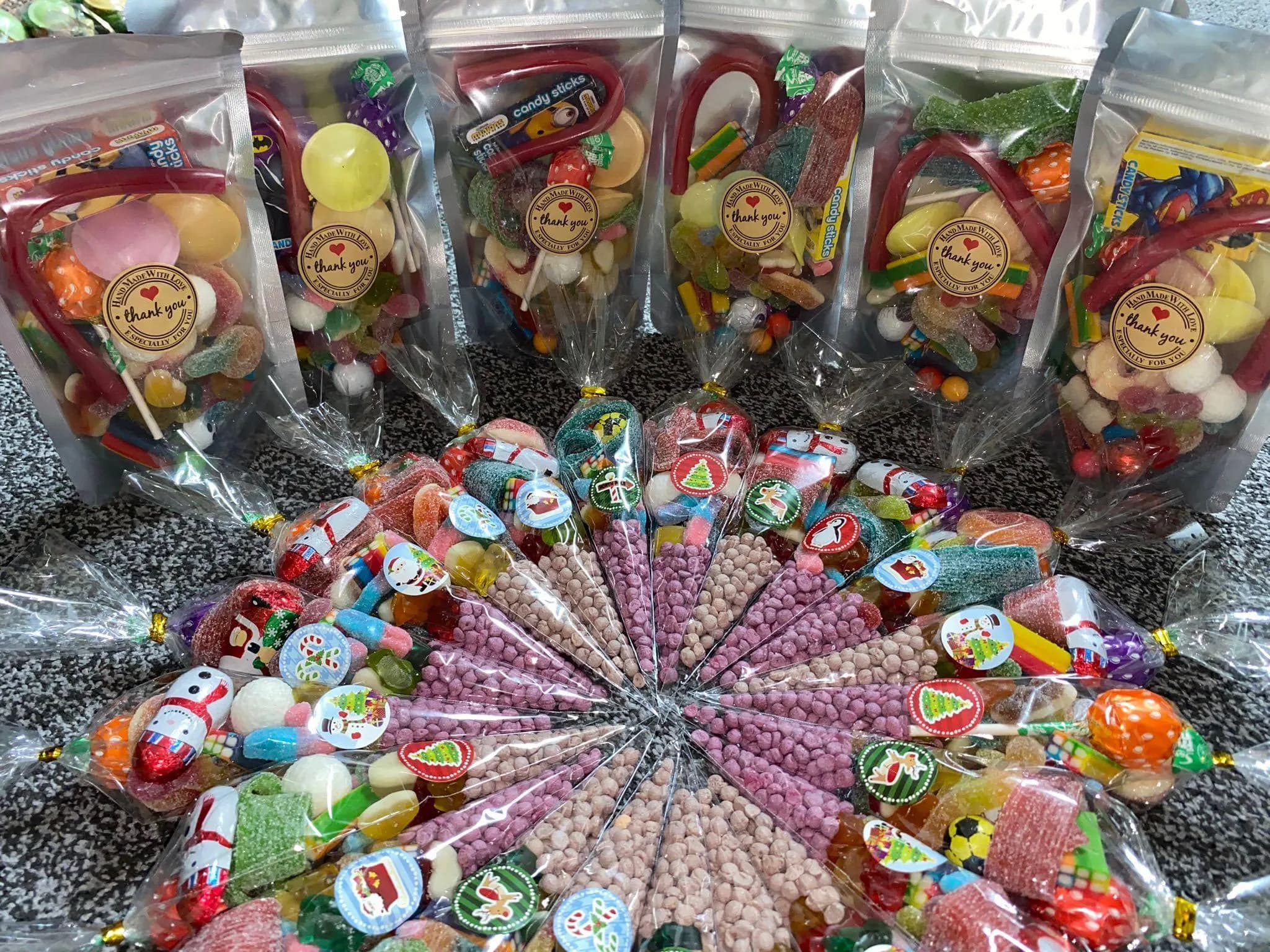 Personalised Halal Sweet Pouches, Wedding Party Favors, Christmas Treat Gifts
