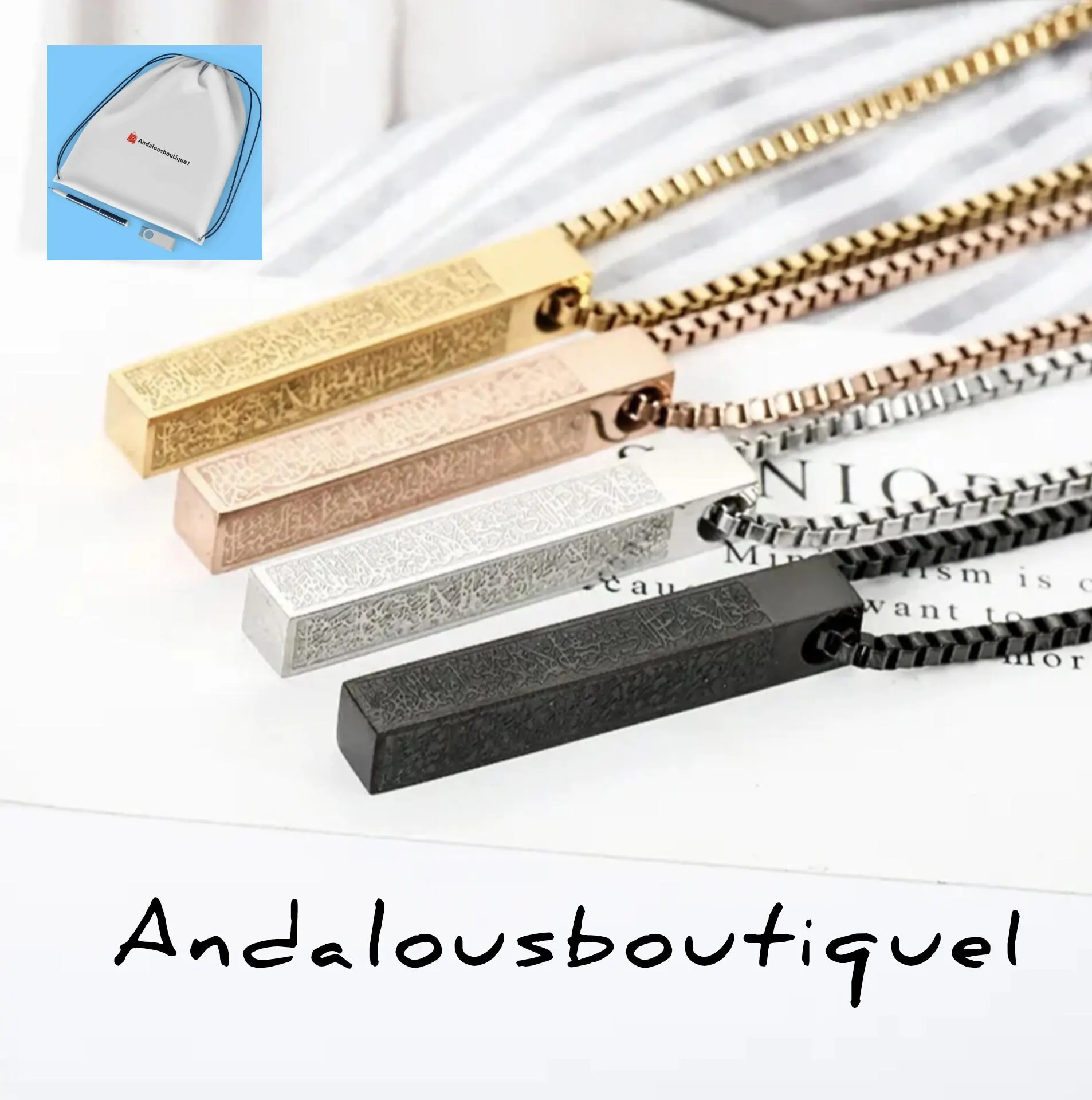 Ayatul Kursi Necklace: Gold Plated Islamic Pendant - image 3
