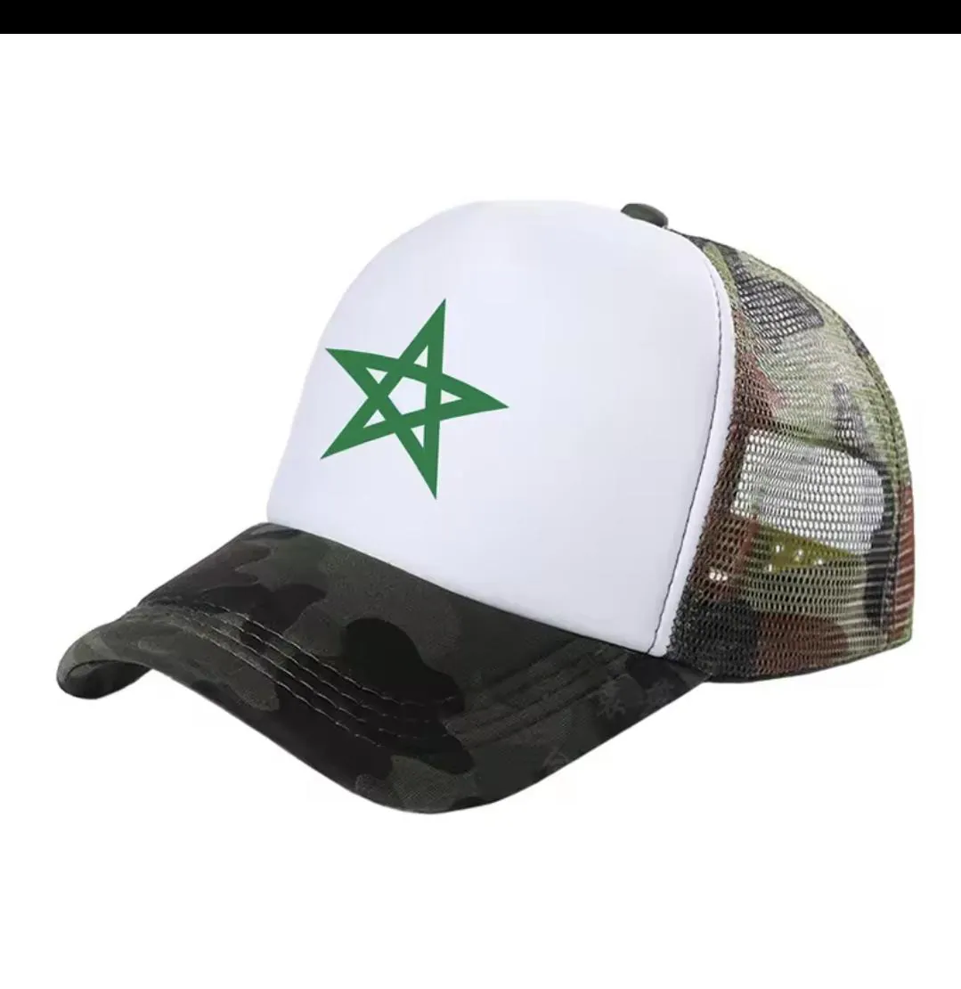 Moroccan Flag Trucker Hat: Embroidered Snapback Baseball Cap - image 4