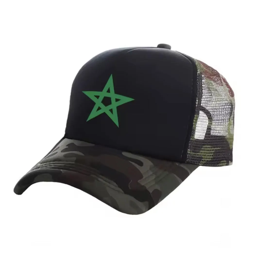 Moroccan Flag Trucker Hat: Embroidered Snapback Baseball Cap - image 5