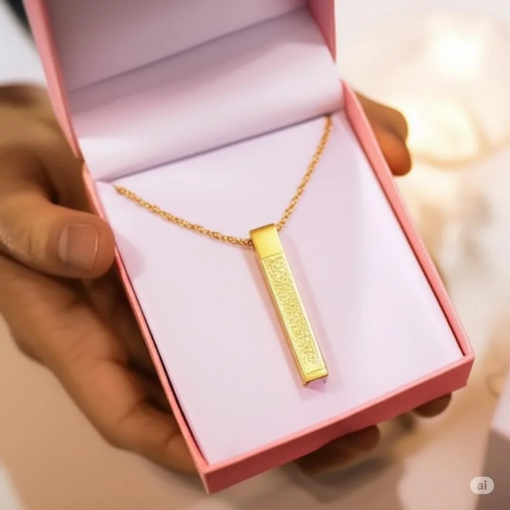 Ayatul Kursi Necklace: Gold Plated Islamic Pendant