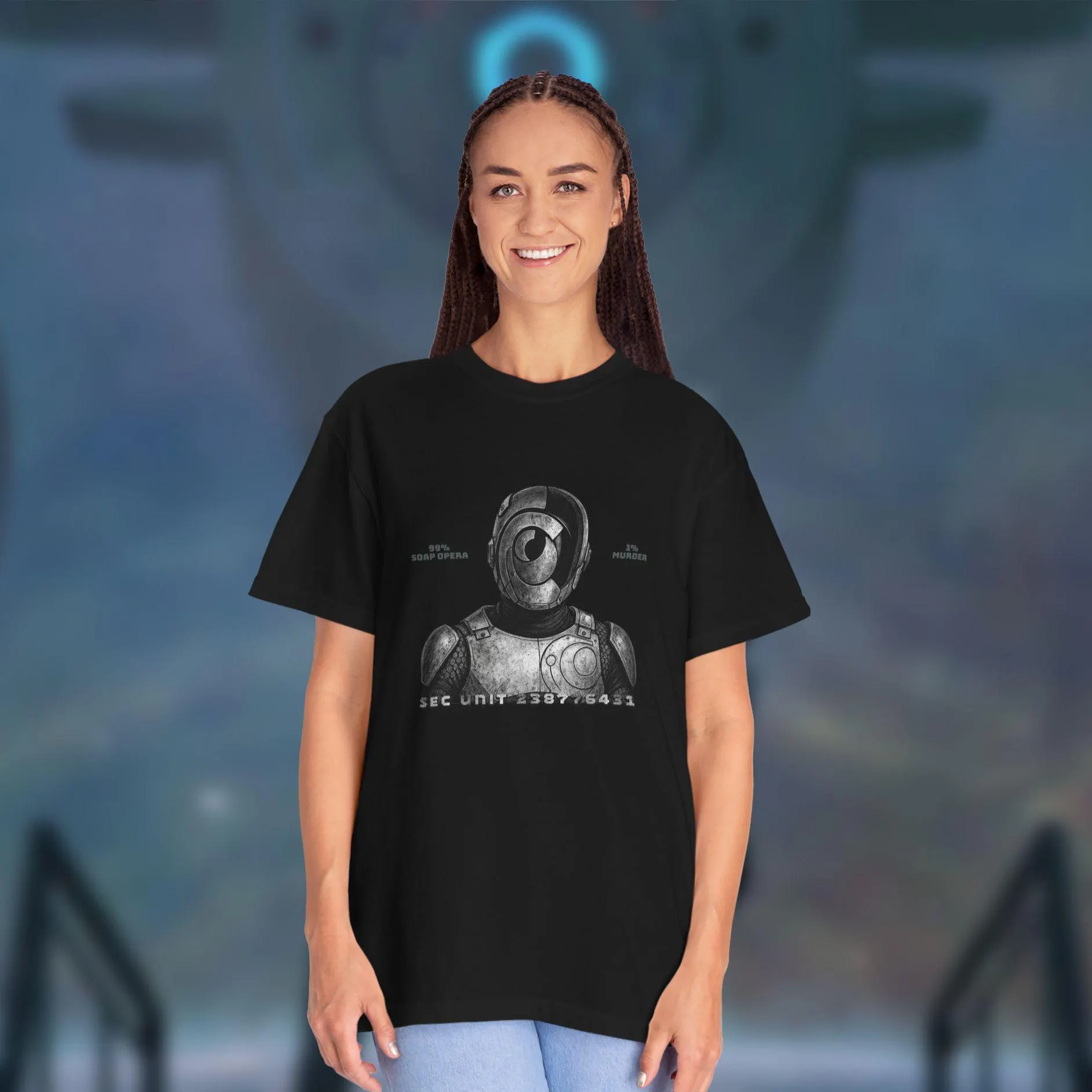 Murderbot Diaries T-Shirt, Hand-drawn Design, Introvert Humor Shirt, Unisex Garment-Dyed T-shirt SEC UNIT 238776431 - image 5