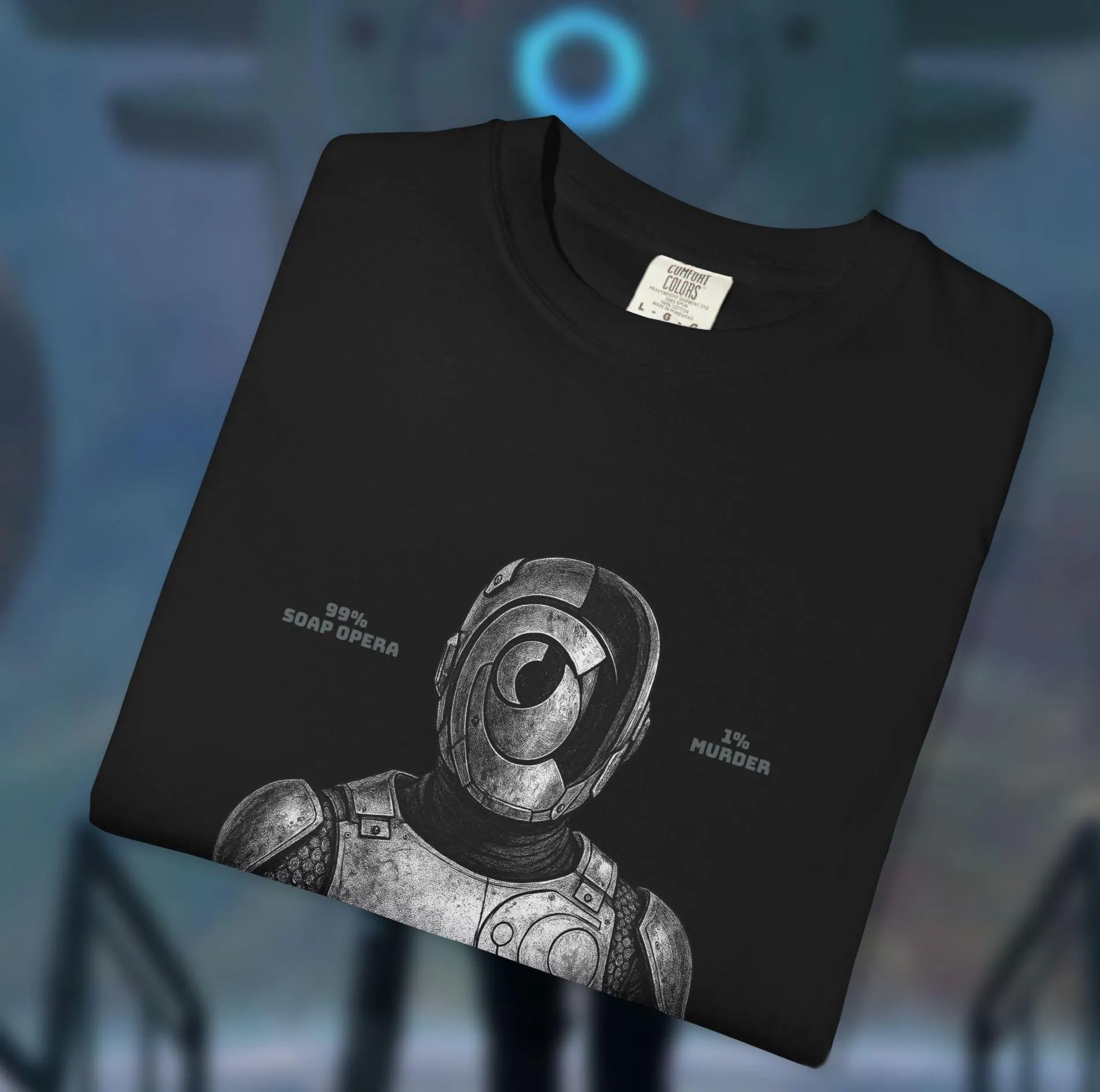 Murderbot Diaries T-Shirt, Hand-drawn Design, Introvert Humor Shirt, Unisex Garment-Dyed T-shirt SEC UNIT 238776431 - image 3