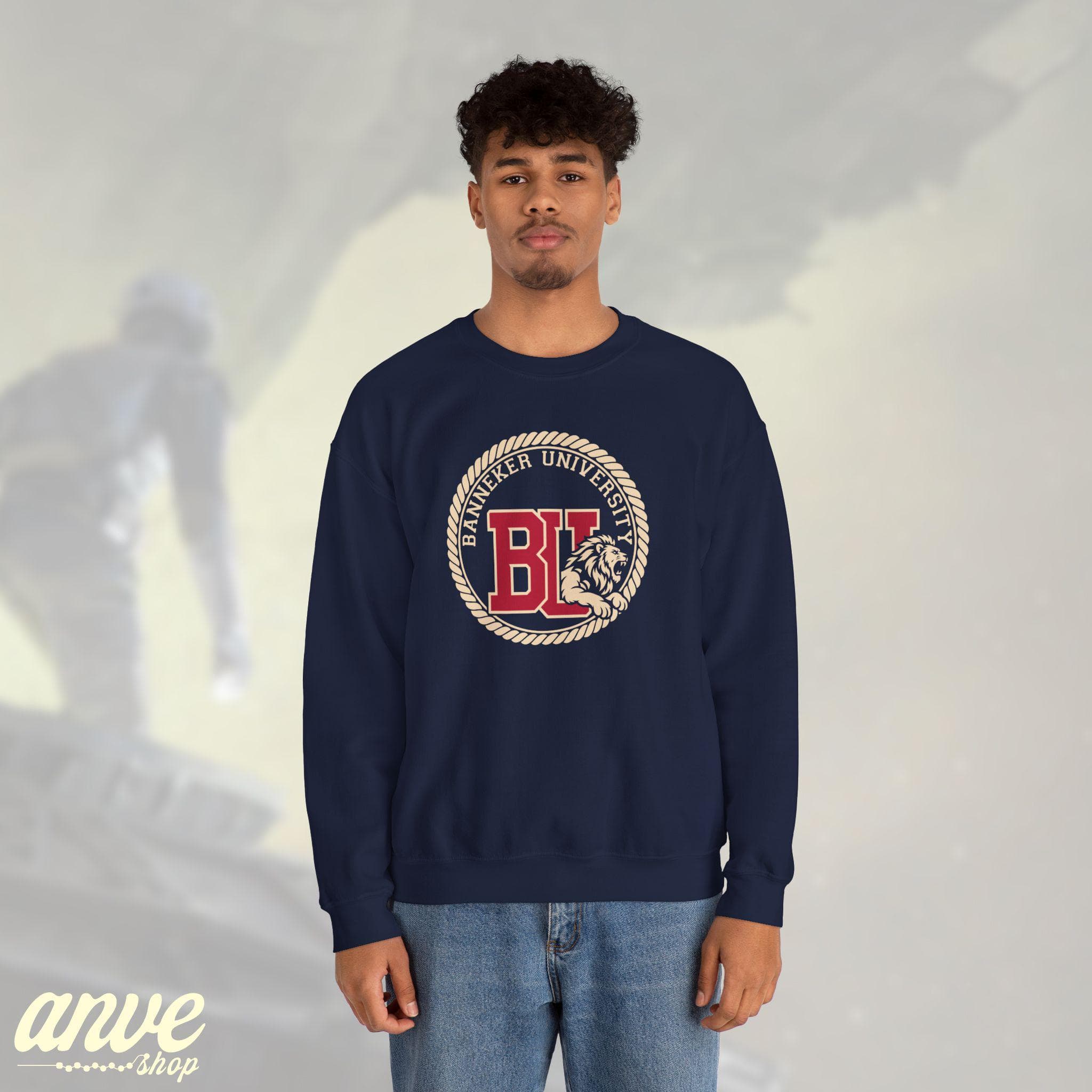BU Lion Crewneck Sweatshirt | Collegiate Rope Emblem Cosplay - image 5