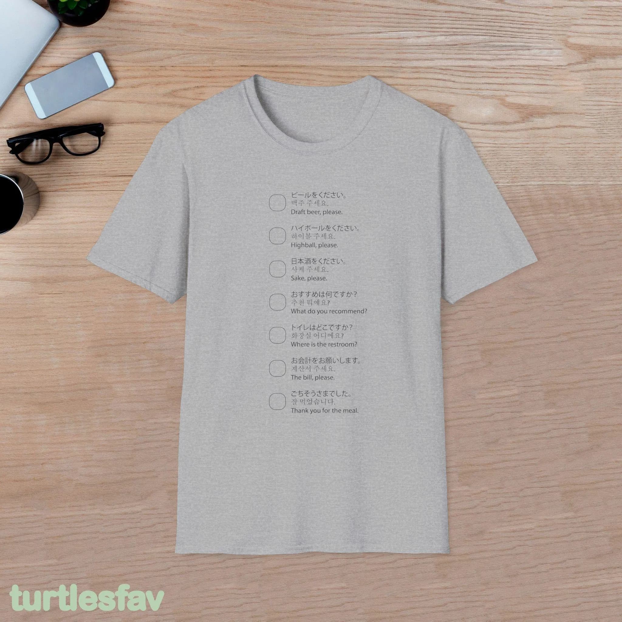 Sake Please Travel Phrases Shirt | Japan Korea Phrase Tee, Tokyo Izakaya Tourist - image 5