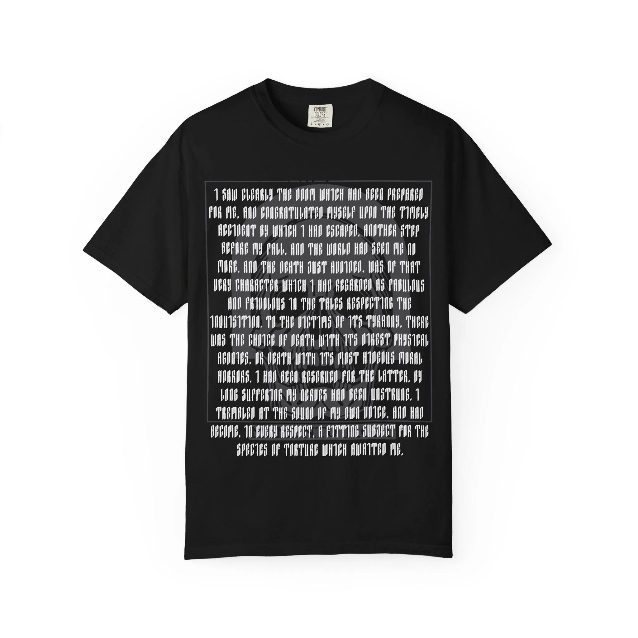 Edgar Allan Poe Skull T-Shirt: Gothic Literature Apparel Wednesday - image 4