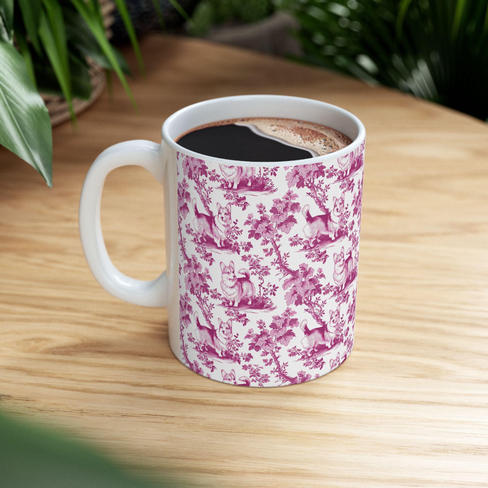 Corgi Toile De Jouy Coffee Mug: Chinoiserie Dog Lover Gift - image 5