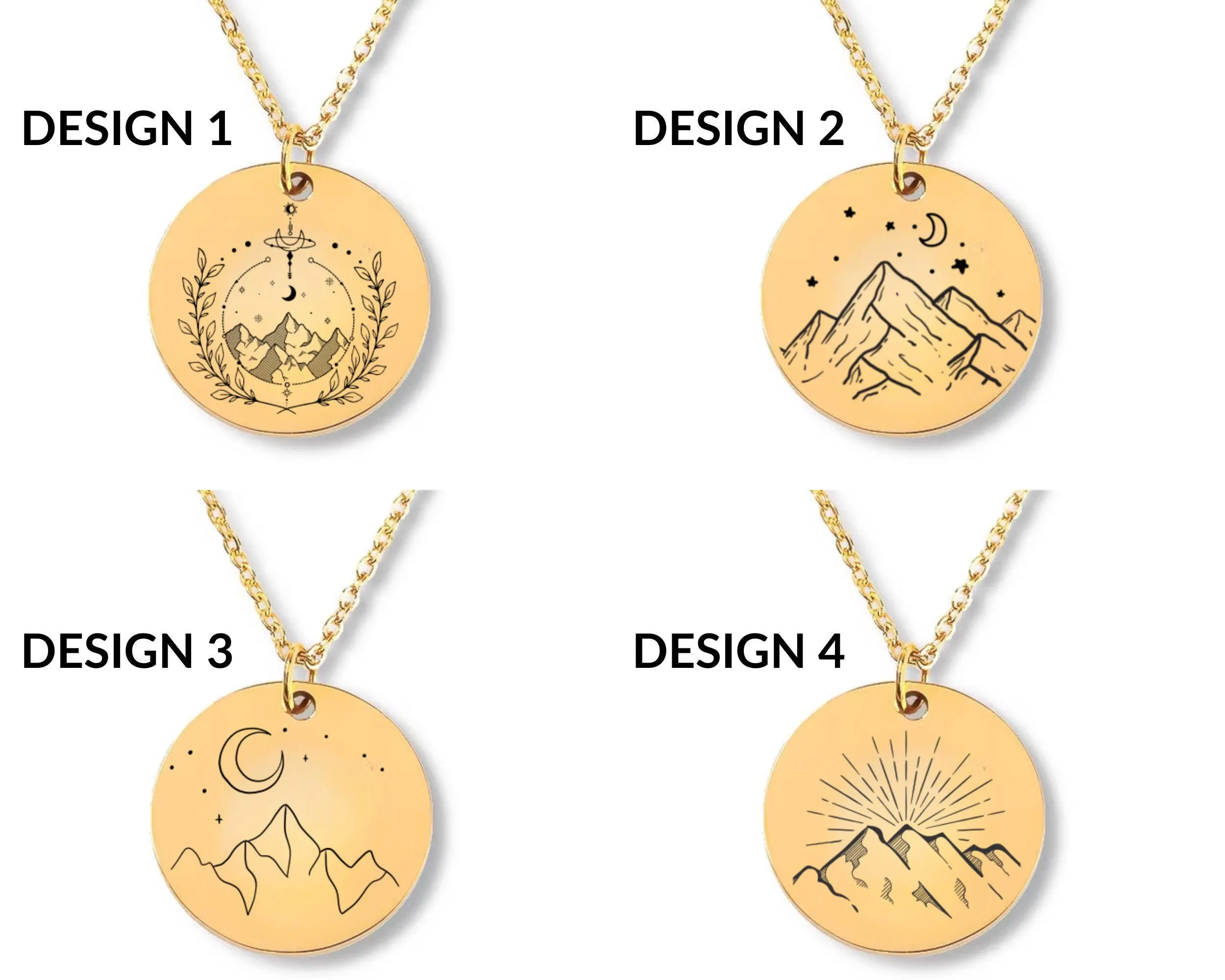 Night Court Necklace: Mountain & Stars Pendant, Book Lover Gift - image 4