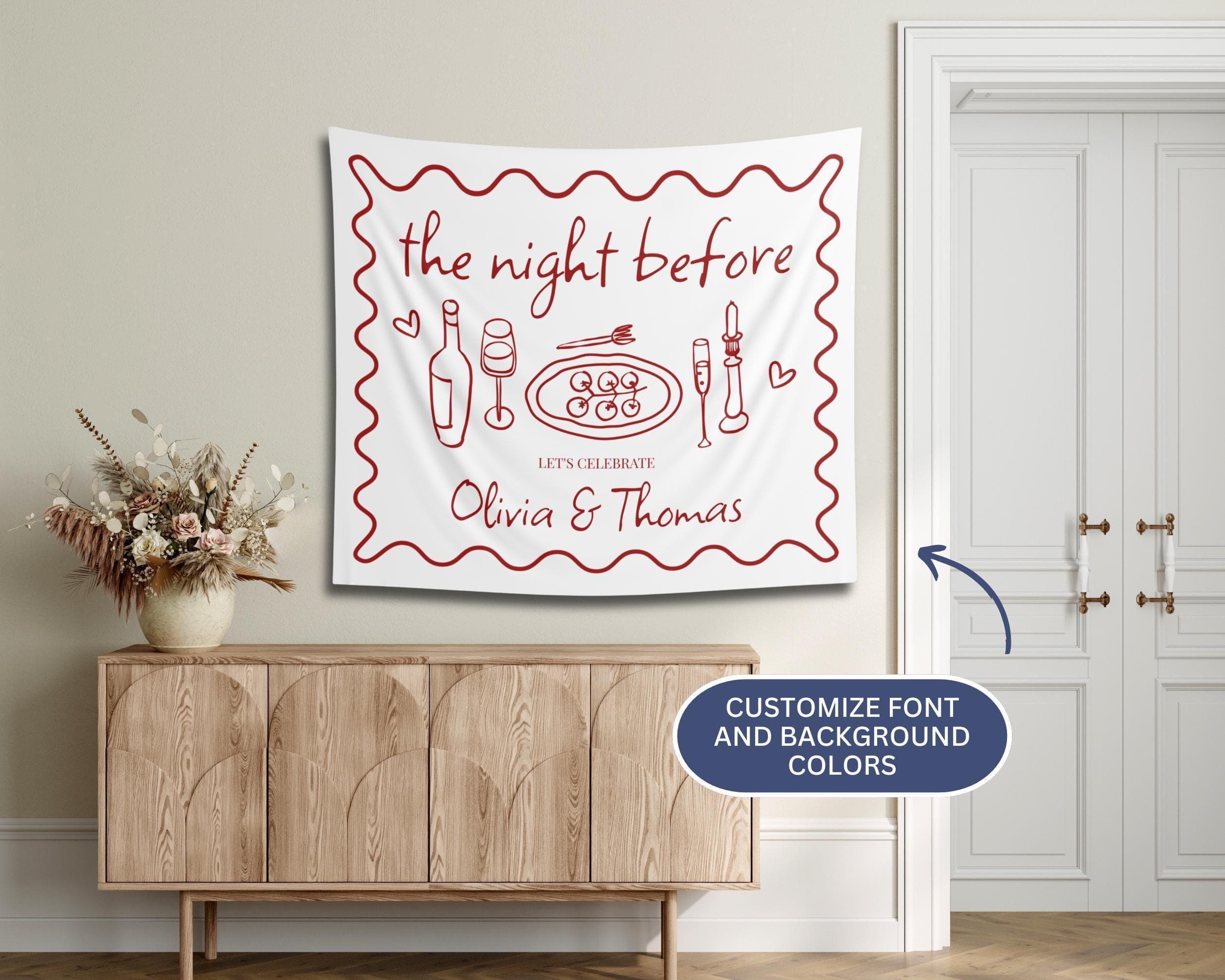Personalized Engagement Party Banner: Whimsical 'Thats Amore' Design - image 3