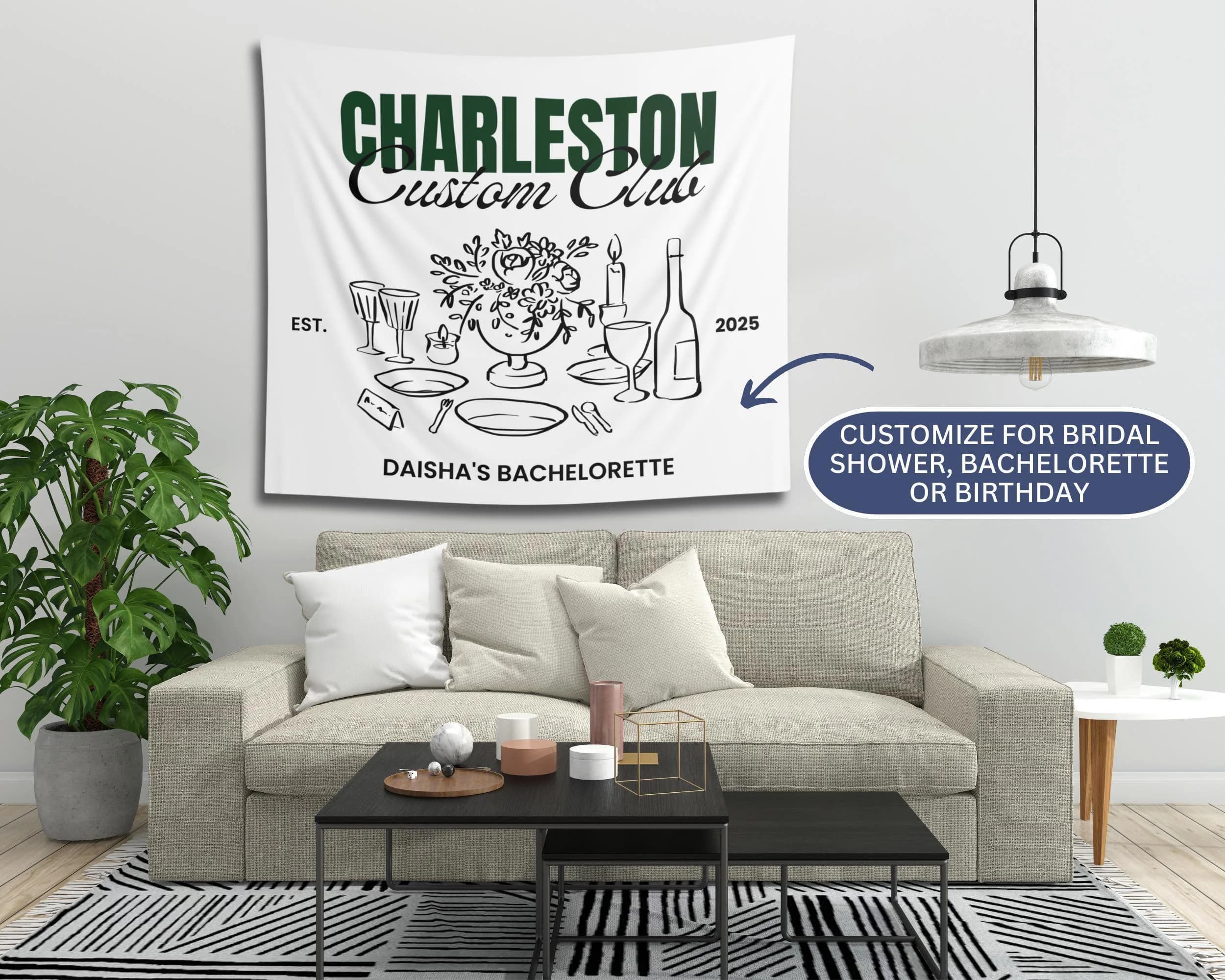 Custom Bachelorette Party Banner: Sage Green Bridal Shower Decor - image 4