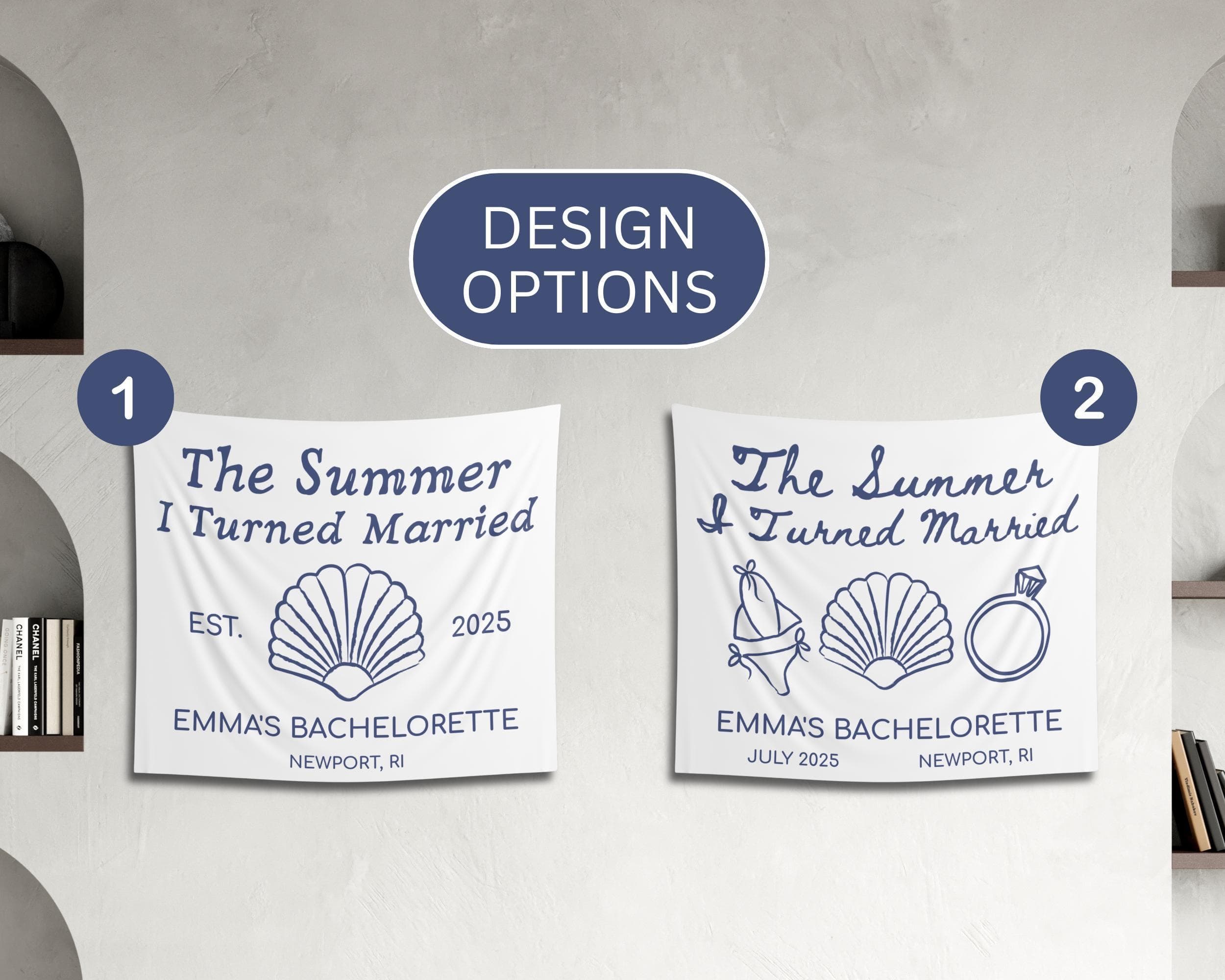 Personalized Bachelorette Tapestry: The Summer I Turned Married Banner - image 4