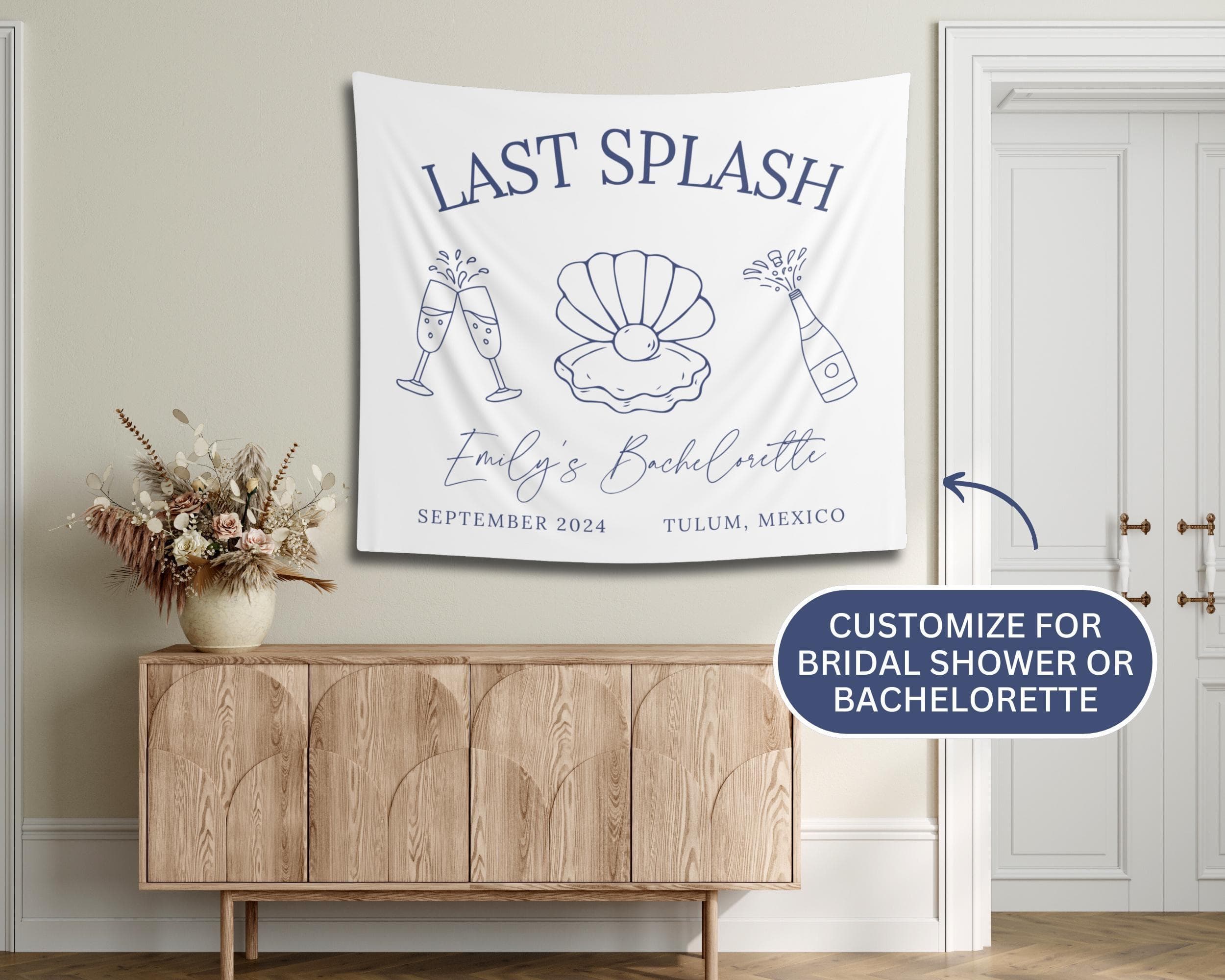 Last Splash Bachelorette Tapestry: Custom Coastal Party Banner - image 3