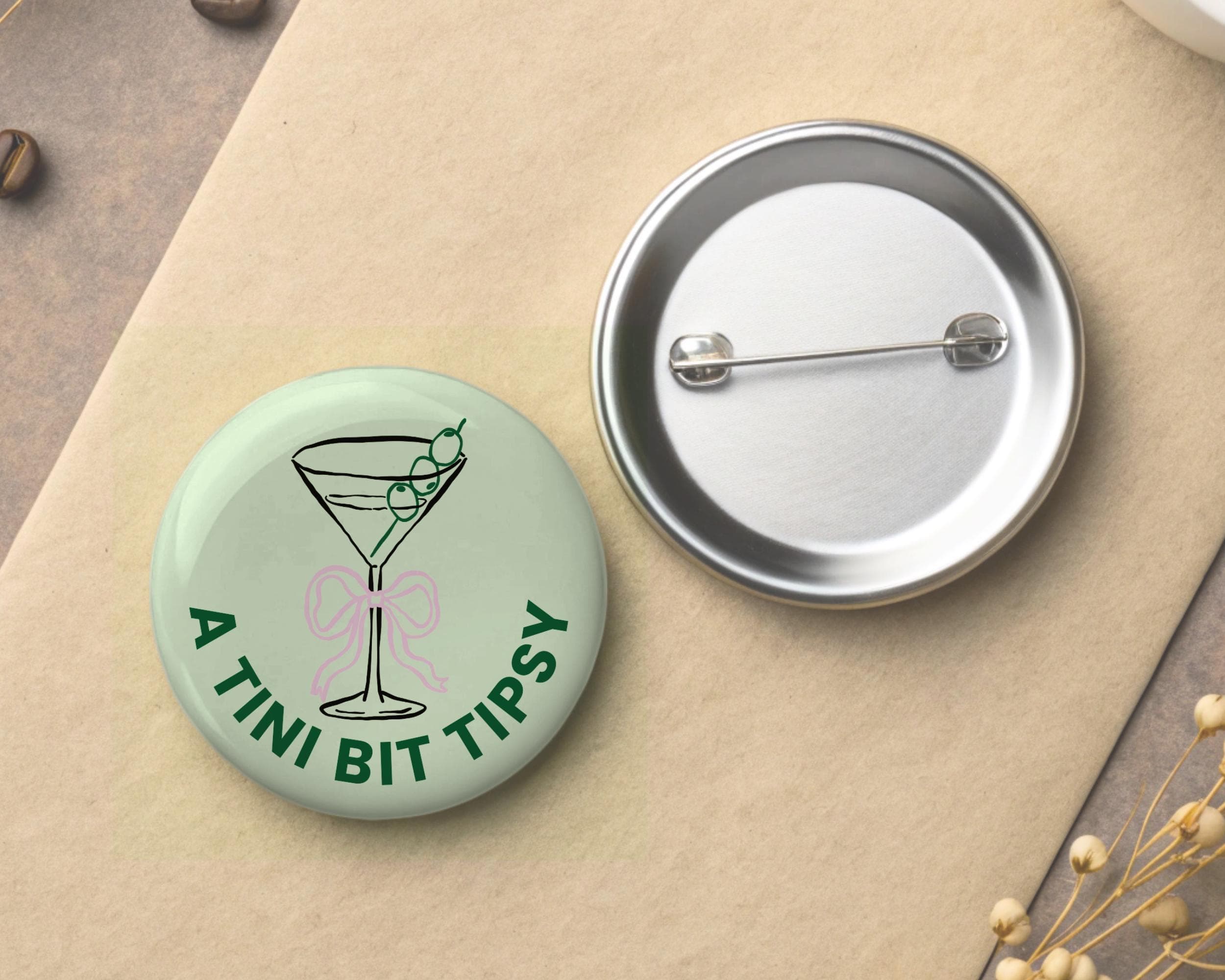 Martini Bachelorette Party Pin Buttons: Merit Badge Favors - image 4