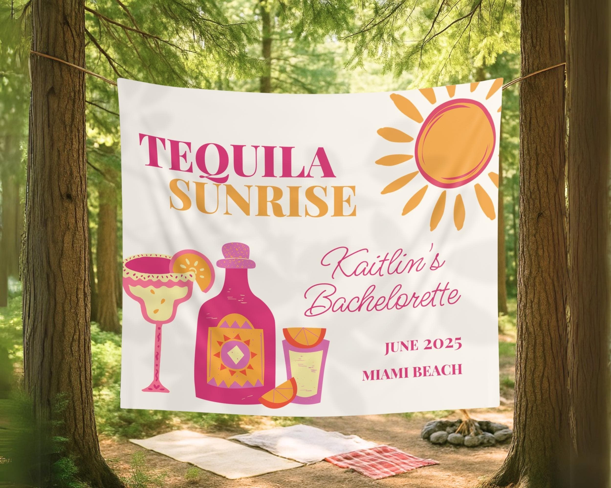 Tequila Sunrise Bachelorette Banner: Last Fiesta Decor - image 5