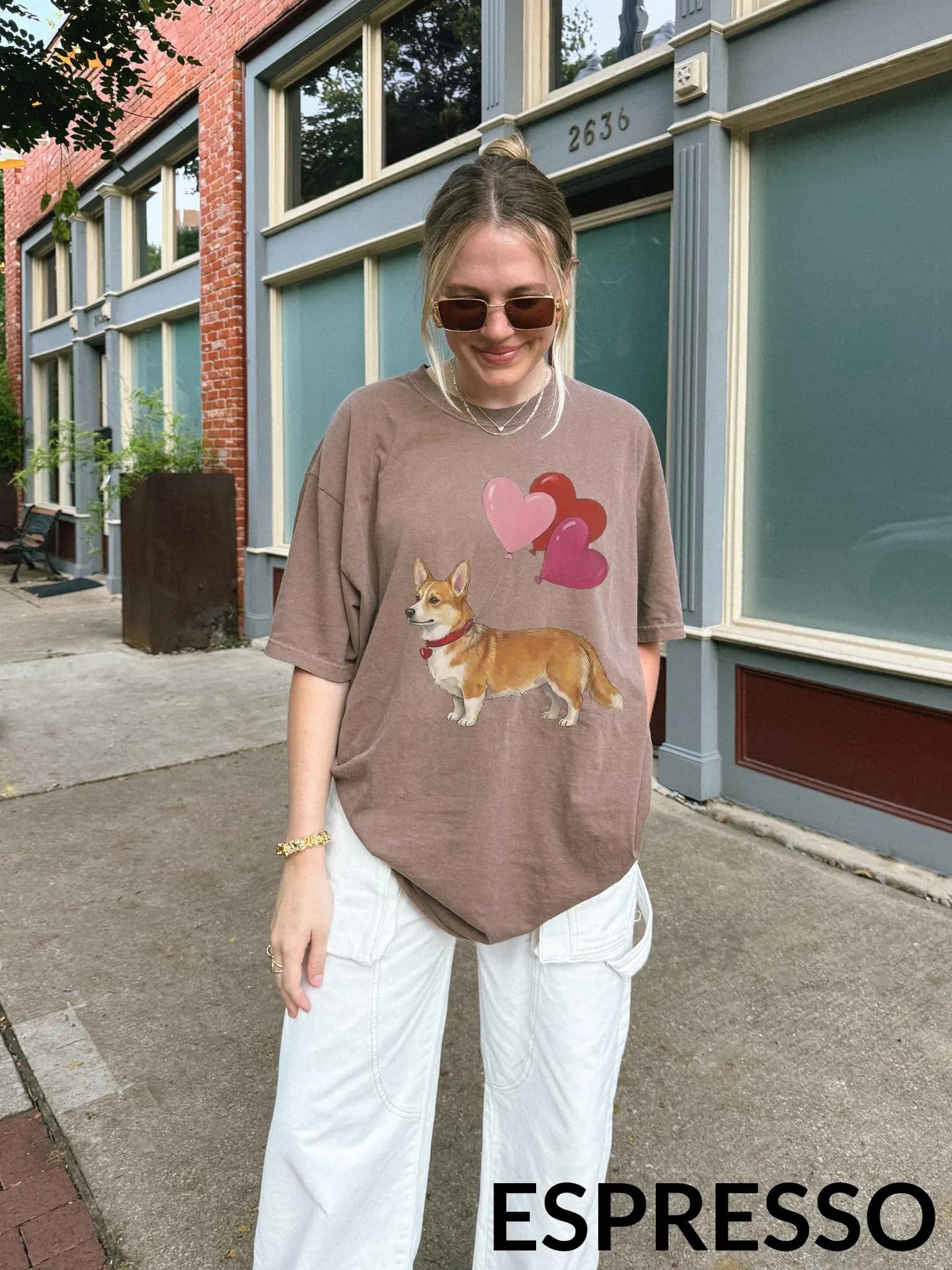 Custom Dog Valentines Sweatshirt, Corgi Lover Crewneck, Valentine Corgi Sweater, Comfort Colors Shirt, Dog Mom gift - image 5