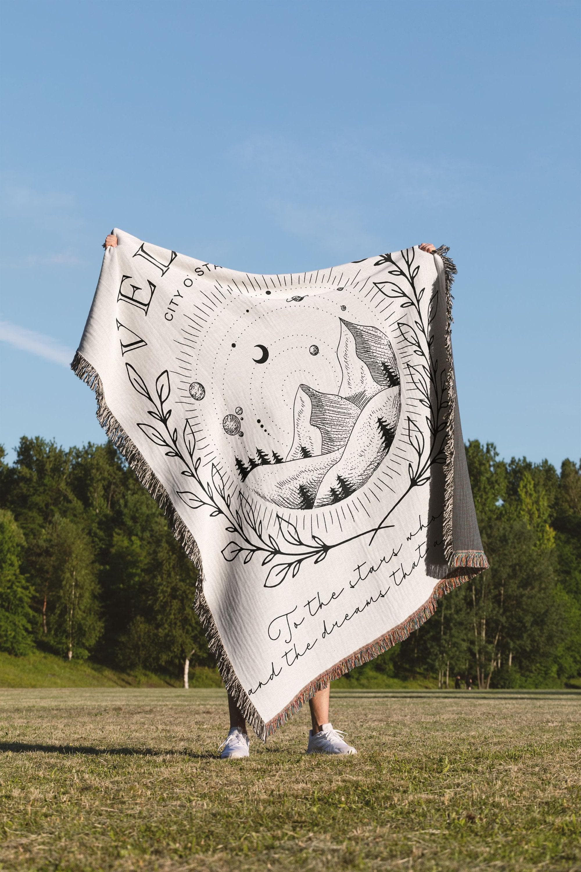 City of Starlight Woven Throw Blanket: Fantasy Book Lover Gift - image 3