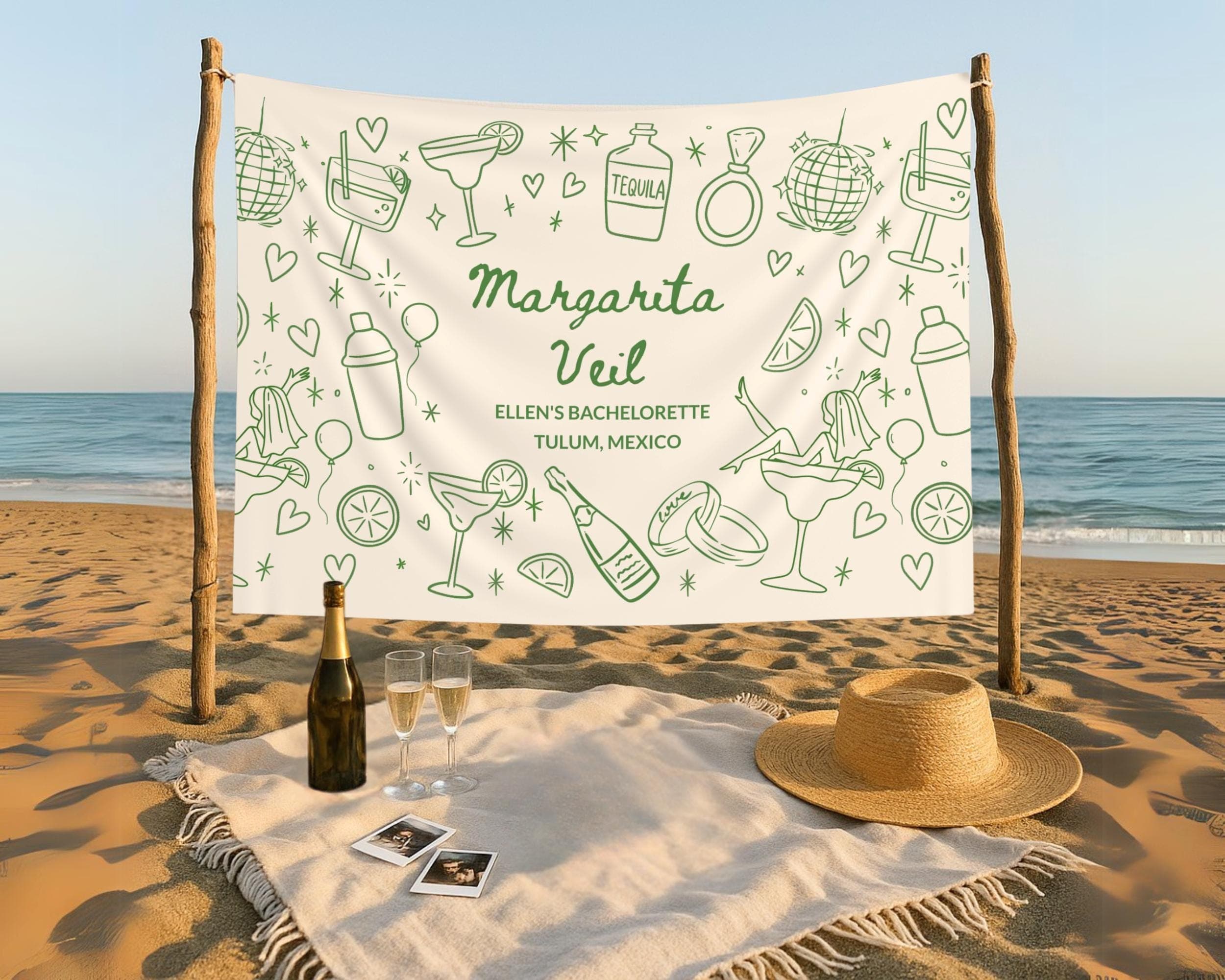 Margarita Veil Bachelorette Banner: Fiesta Bridal Shower Decor - image 4