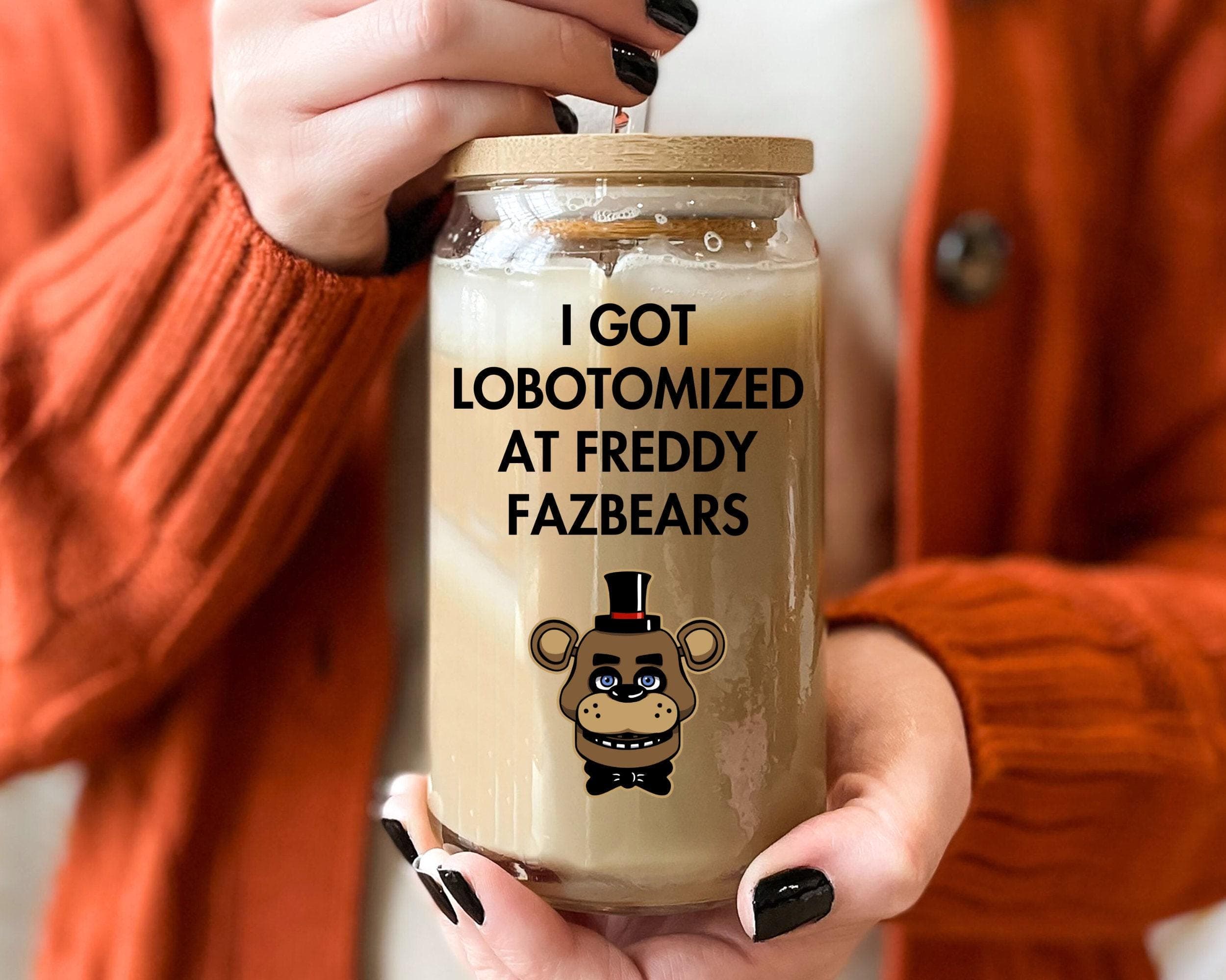 Fnaf Glass Tumbler, Five Nights Video Game Merch, Freddy Iced Coffee Tumbler, Gift For Him,Halloween Video Game Gift, Game Cup Birthday Gift - image 4
