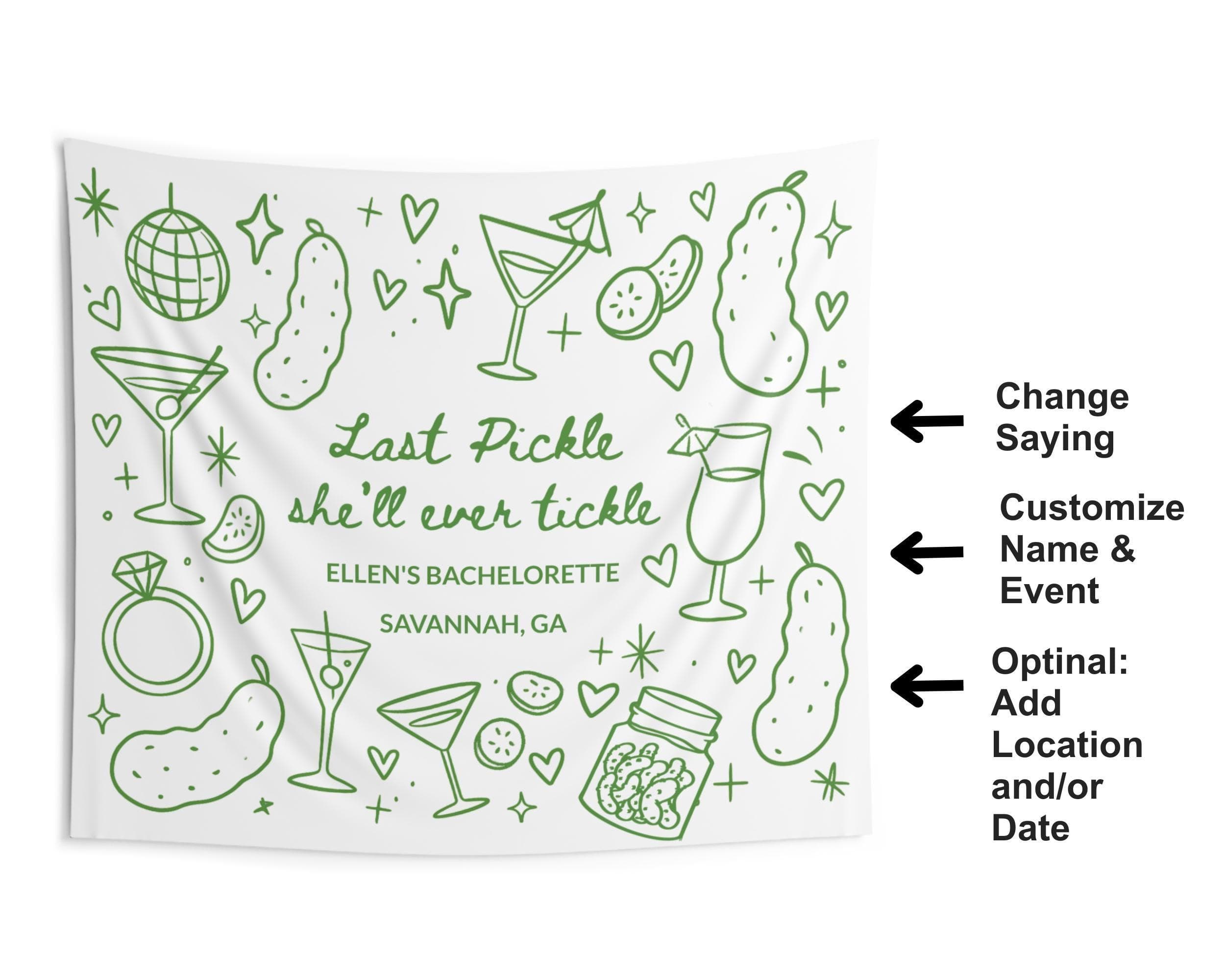 Funny Pickle Bachelorette Party Banner: Customizable Bridal Shower Decor - image 5