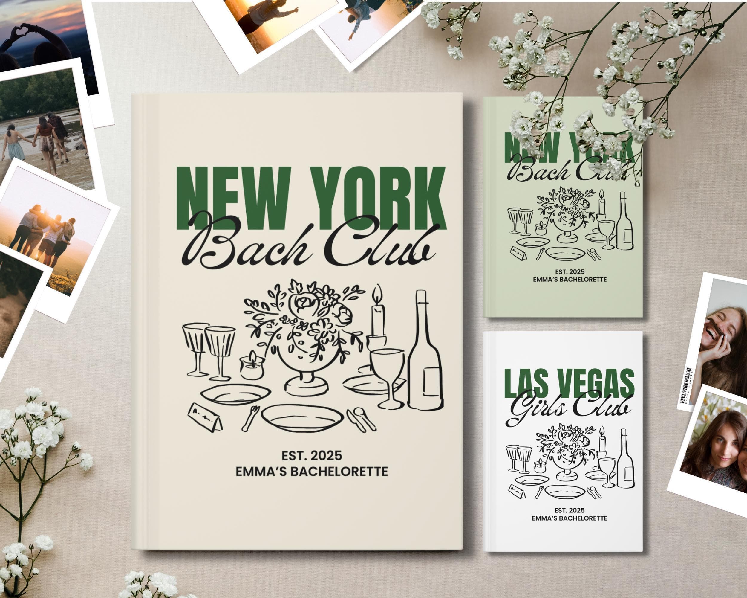 Custom Bachelorette Guest Book: Polaroid Photo Album, Bridal Shower Scrapbook - image 3