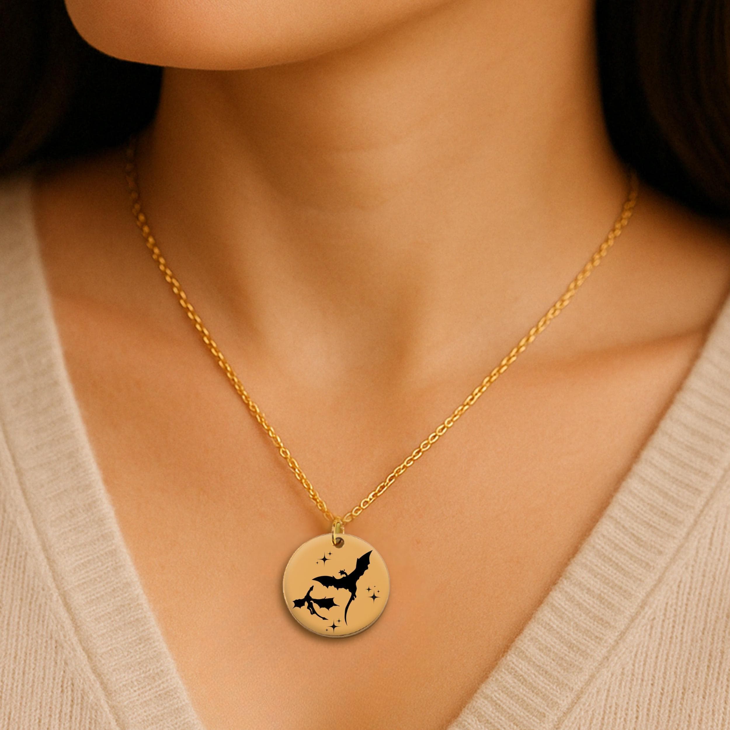Dragon Pendant Necklace: Fantasy Jewelry, Gamer Gift