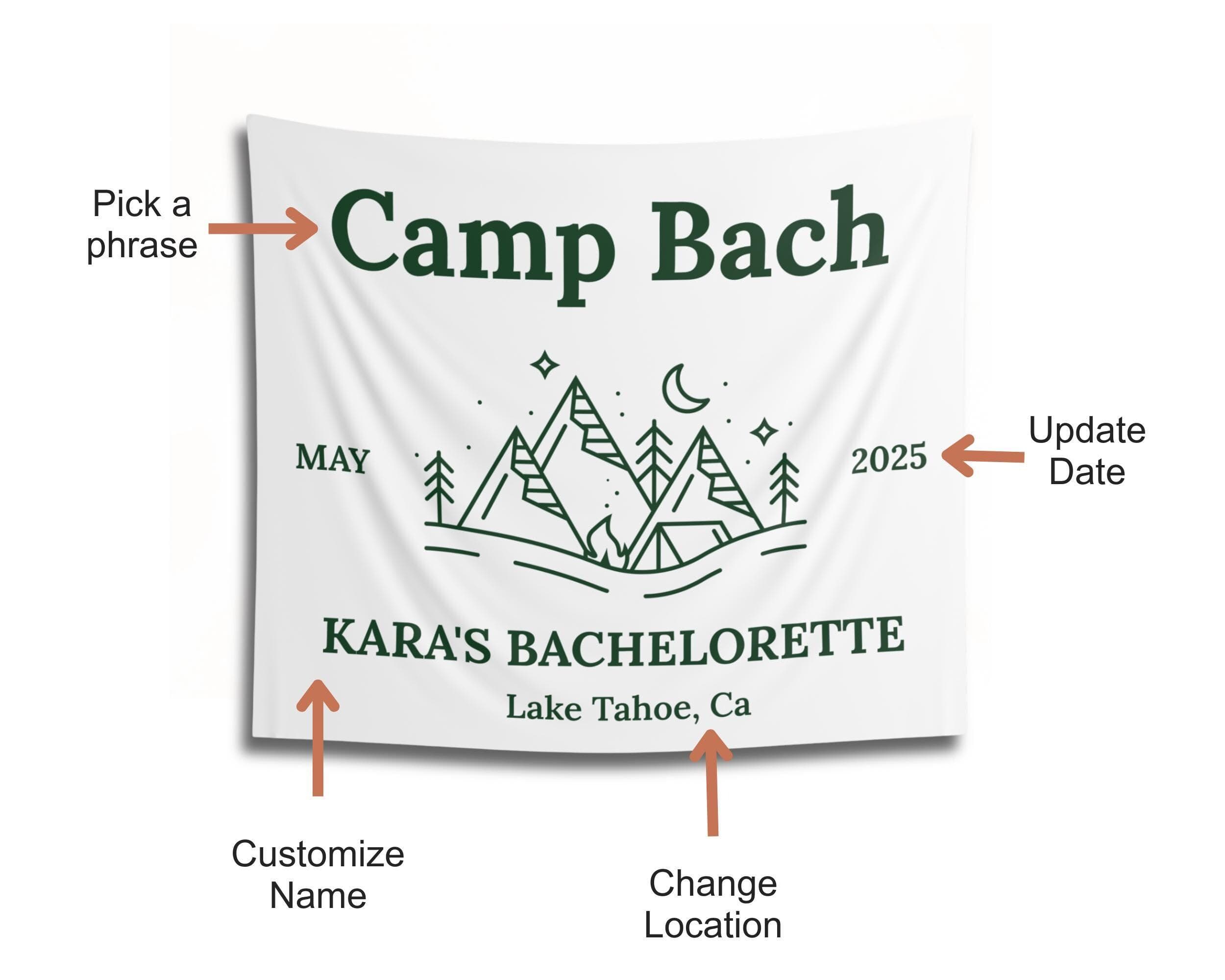 Camp Bachelorette Banner: Last Trail Before Veil Party Decor - image 4
