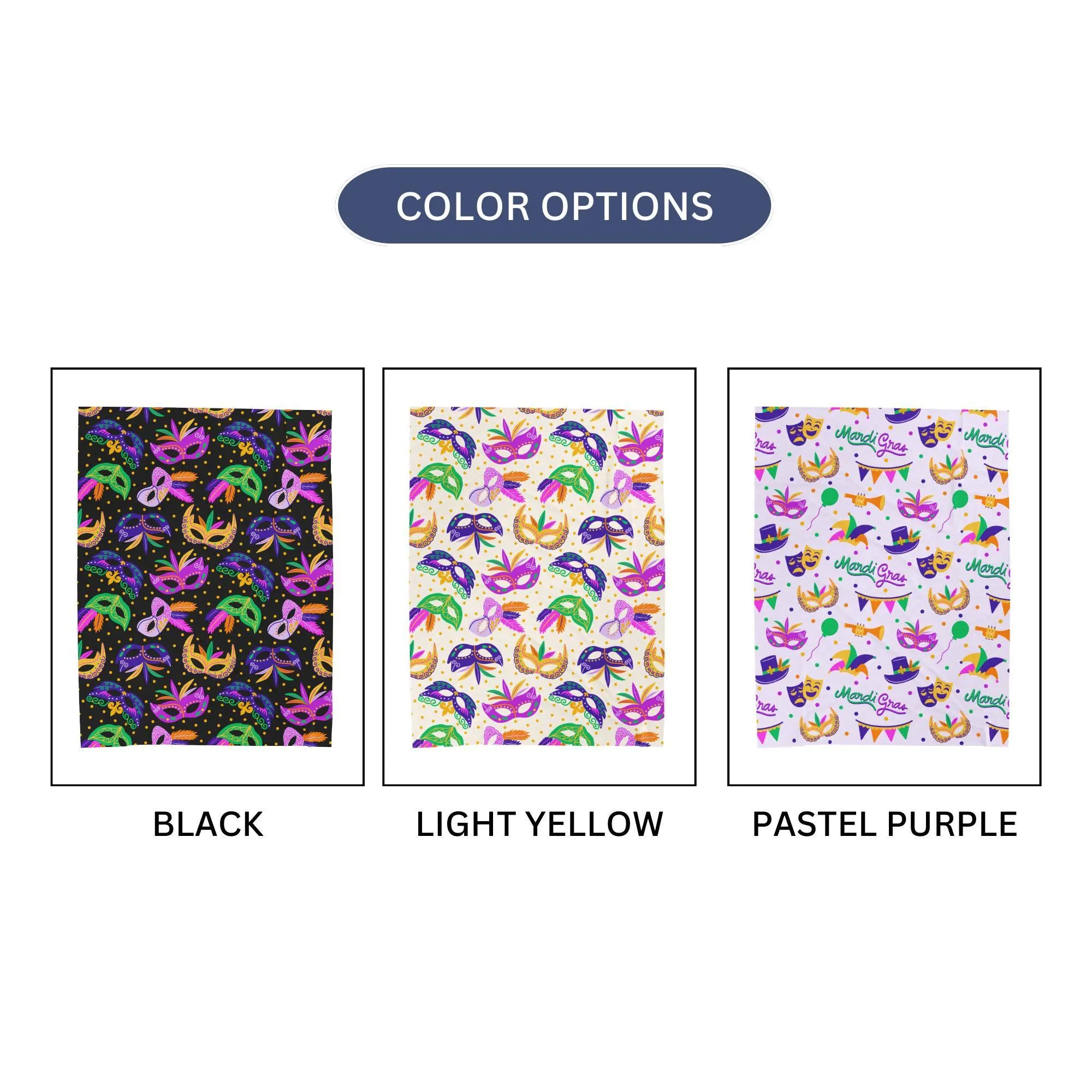 Mardi Gras Velveteen Throw Blanket: New Orleans Purple Green Yellow Decor - image 5