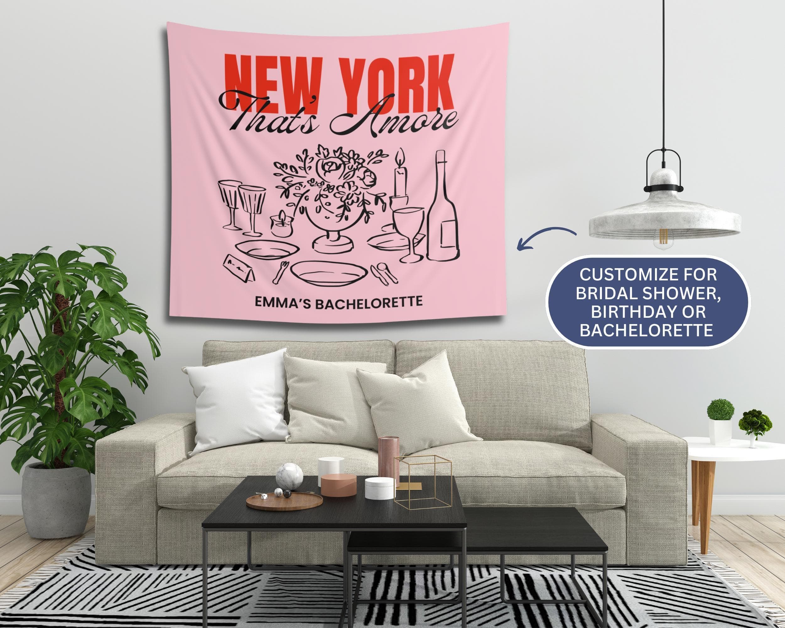 Personalized Thats Amore Banner: Italian Bridal Shower Decor - image 4