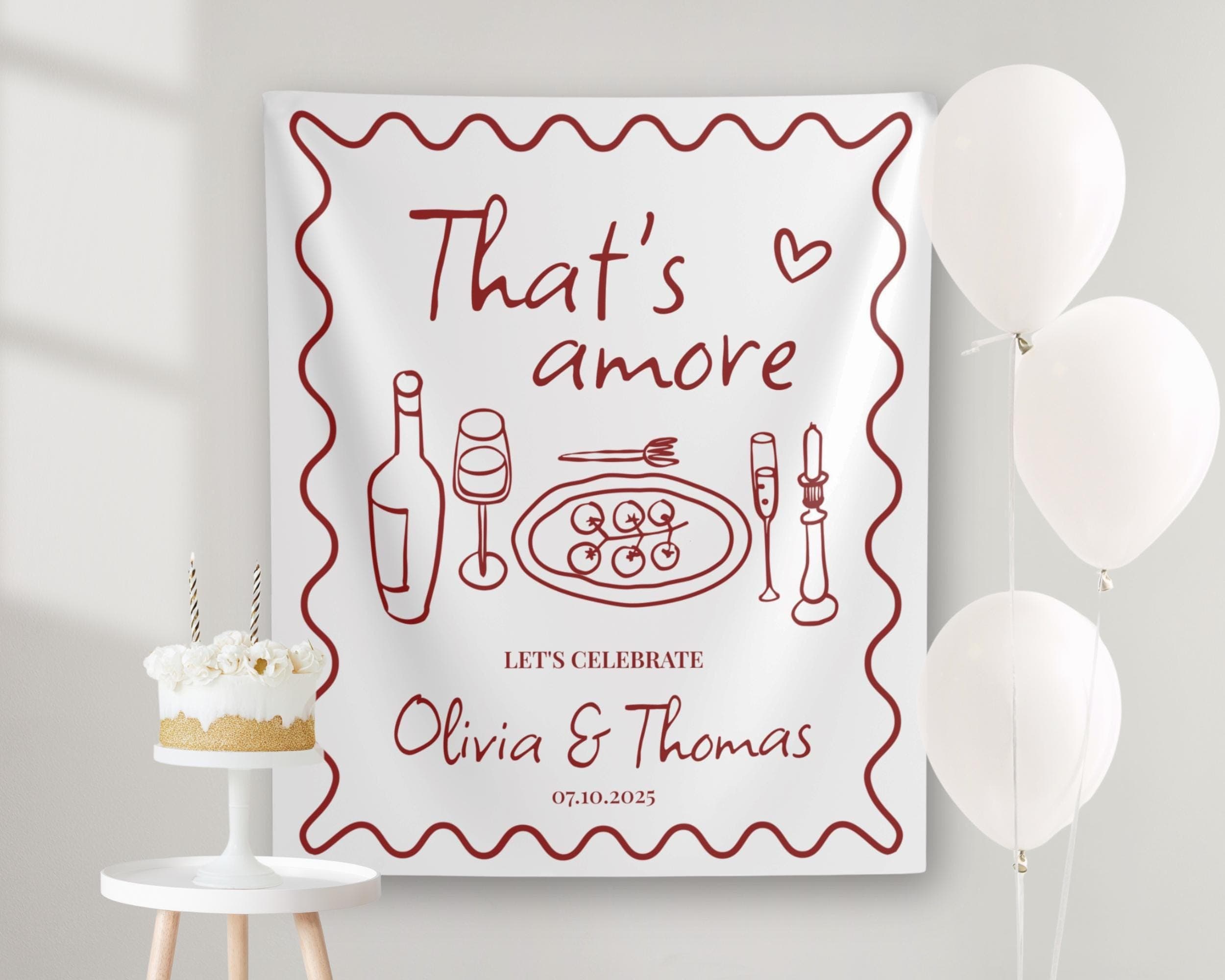 Personalized Engagement Party Banner: "The Night Before" Rehearsal Dinner Decor - image 3