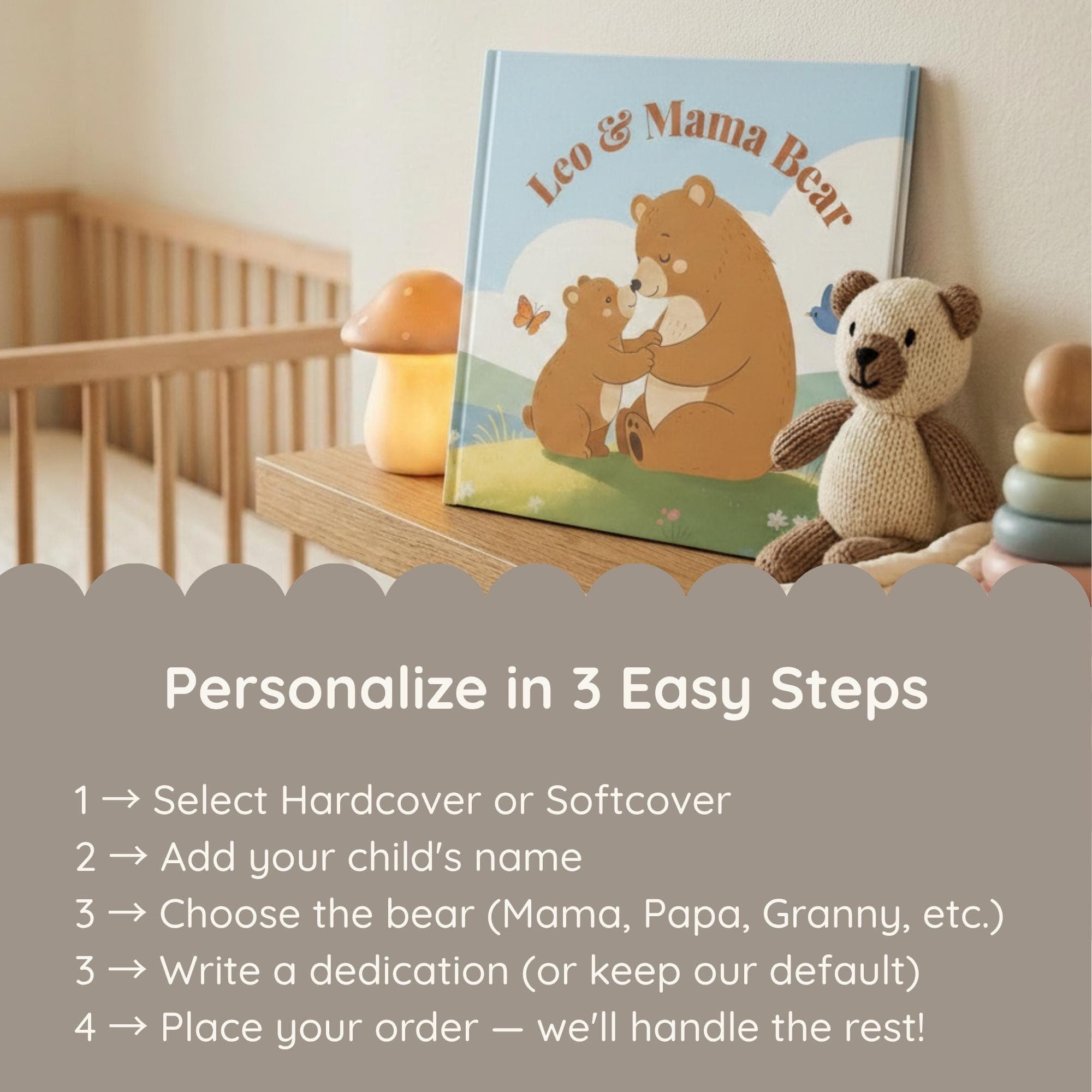 Personalized Mother’s Day Book, First Mother’s Day Gift, Mama Bear Story Book, Custom Mommy and Me Story, Gift for Mom - image 5