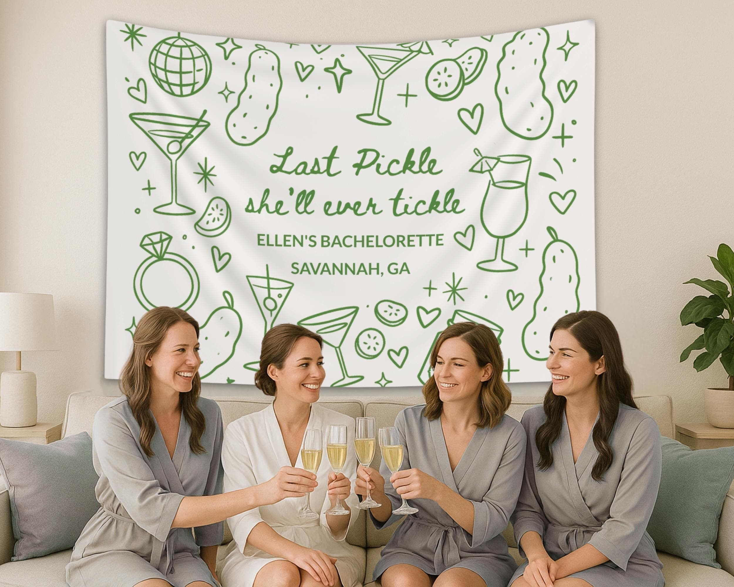 Funny Pickle Bachelorette Party Banner: Customizable Bridal Shower Decor - image 4