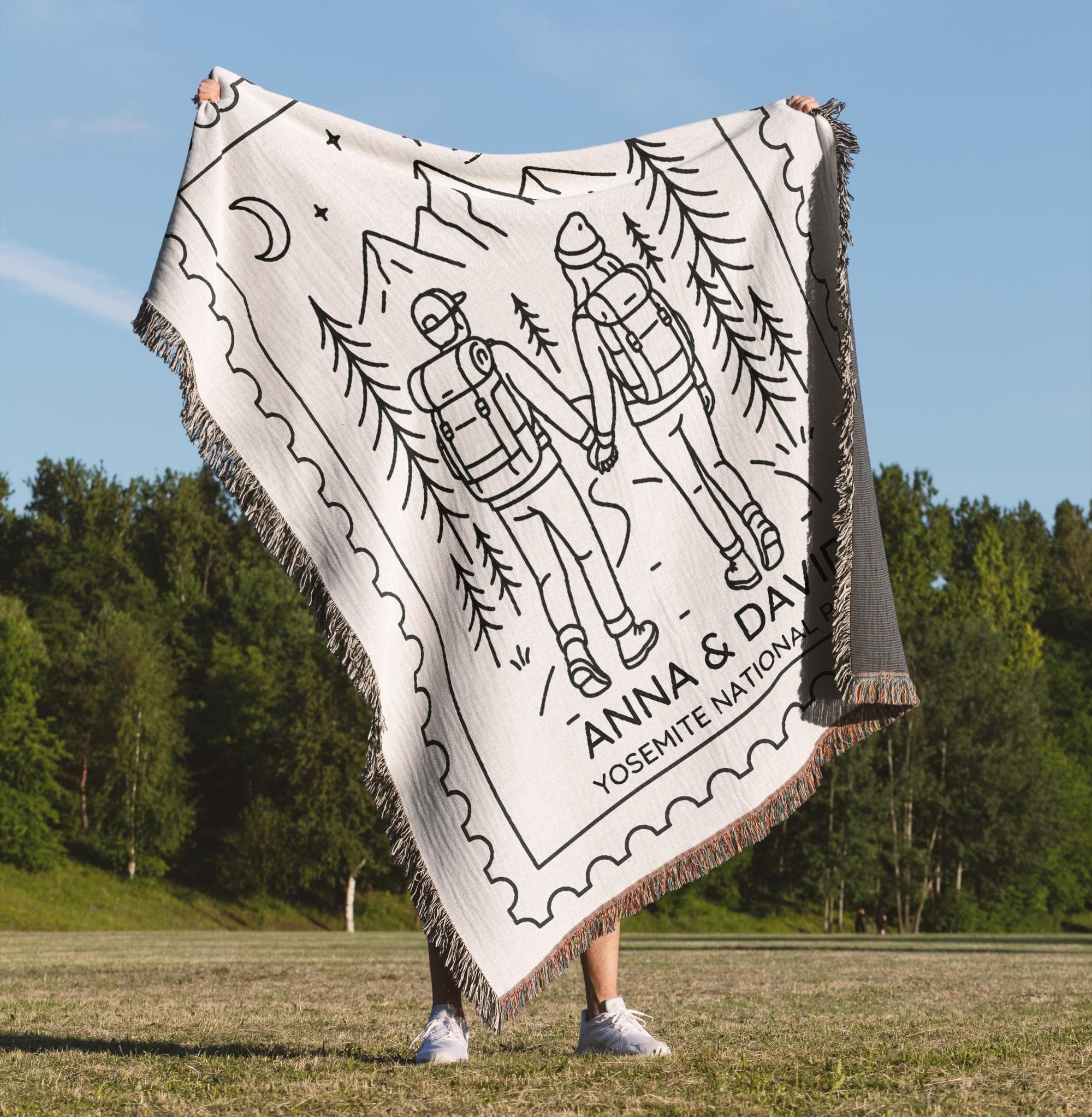 National Park Wedding Blanket – Custom Anniversary Gift – Outdoor Adventure Couple Keepsake - image 3