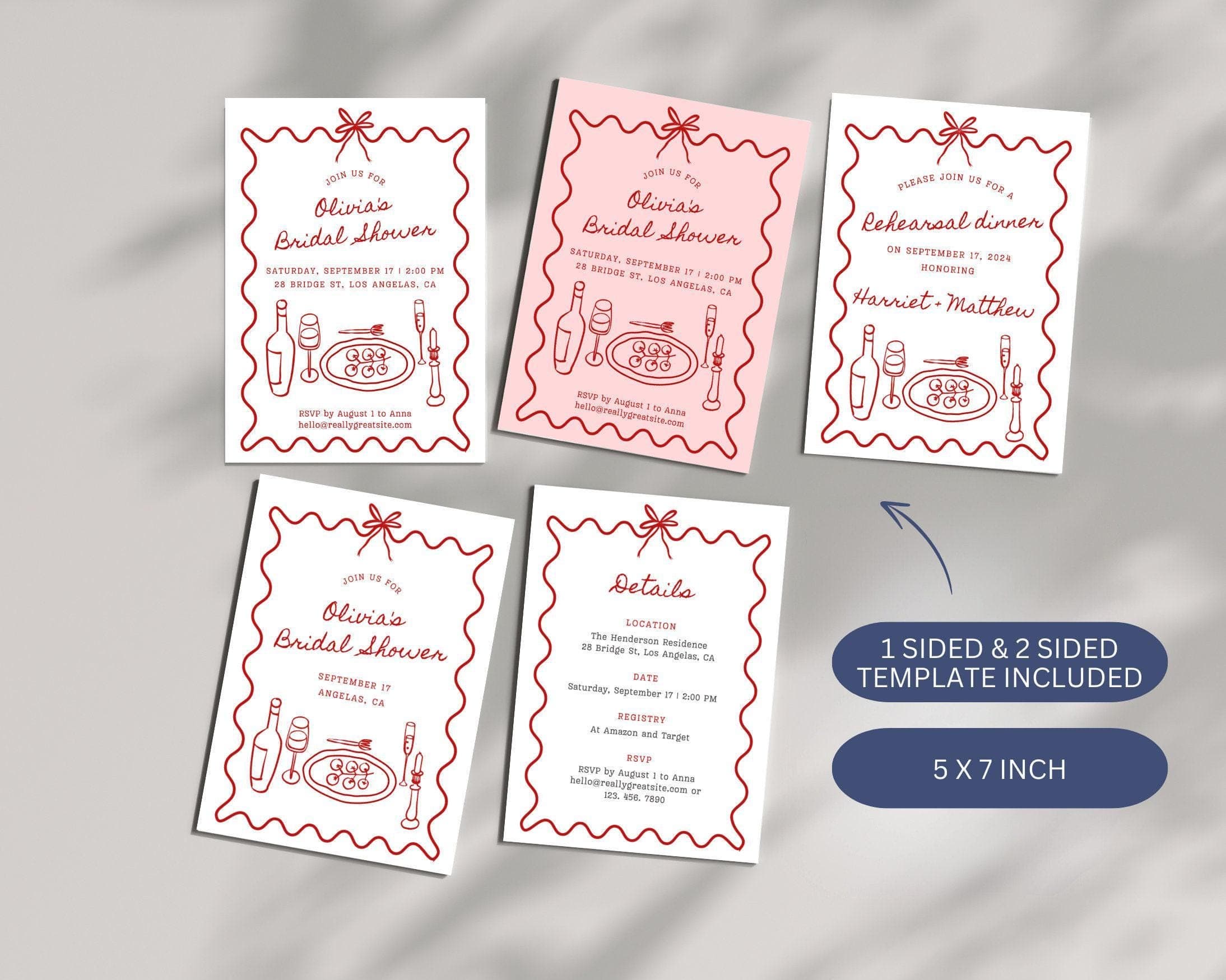 Italian Bridal Shower Invitation: Thats Amore Theme (Digital Download) - image 3