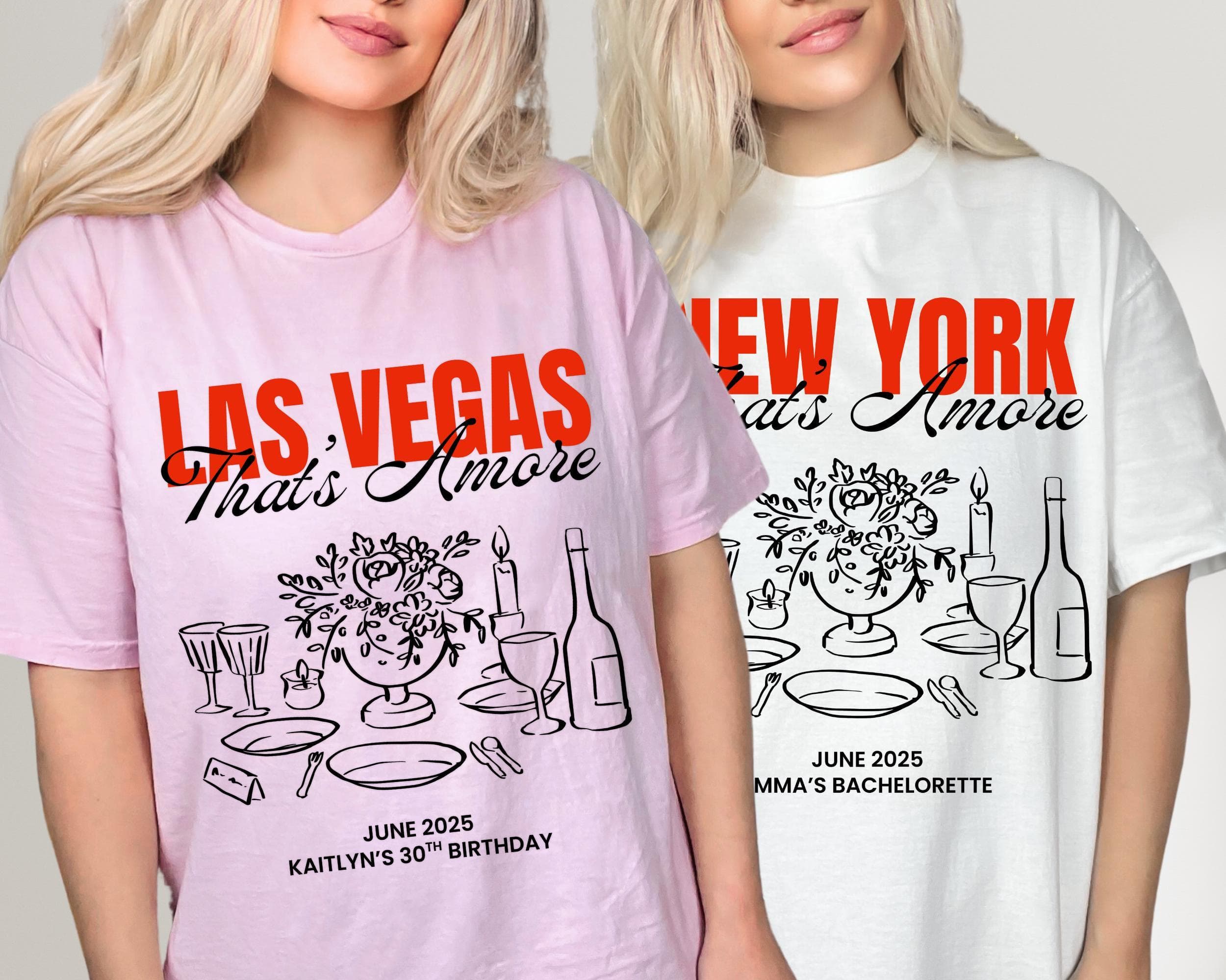 Custom "That's Amore" Bachelorette Party Comfort Colors T-Shirt
