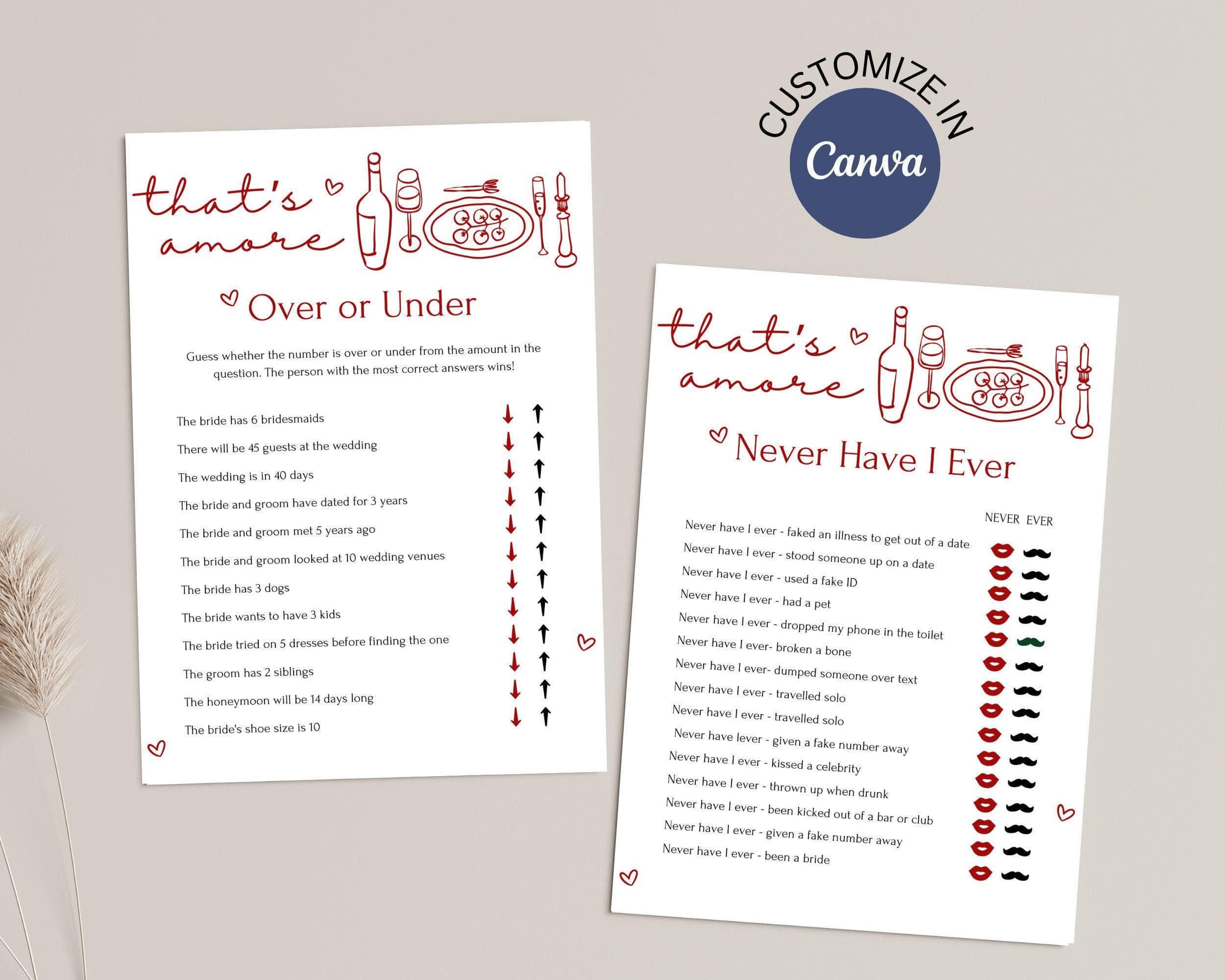 Thats Amore Bachelorette Games: Italian Theme (Digital Download) - image 5