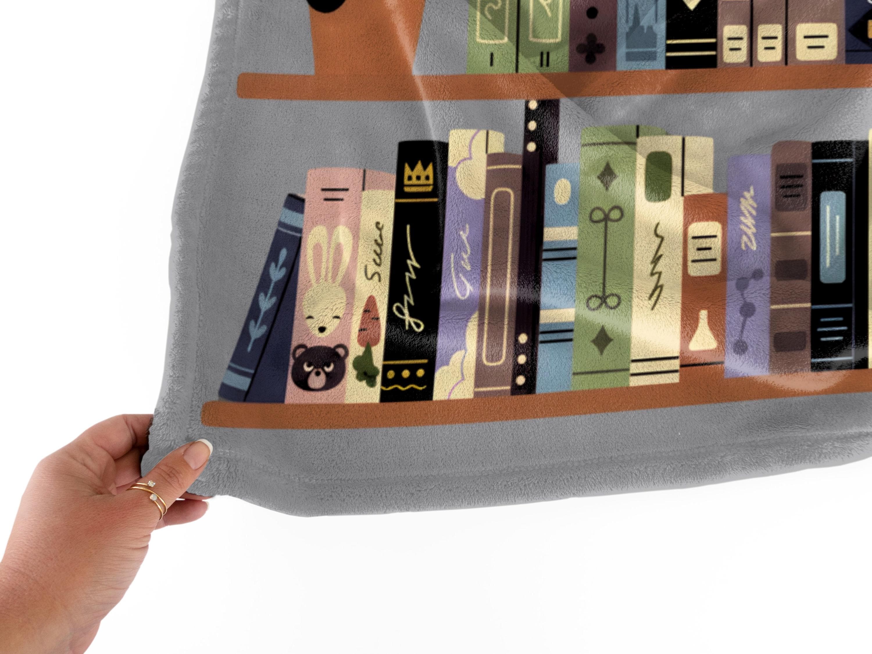 Bookish Reading Blanket – Gothic Bookshelf, Whimsicore Library Gift for Bookworms - image 4