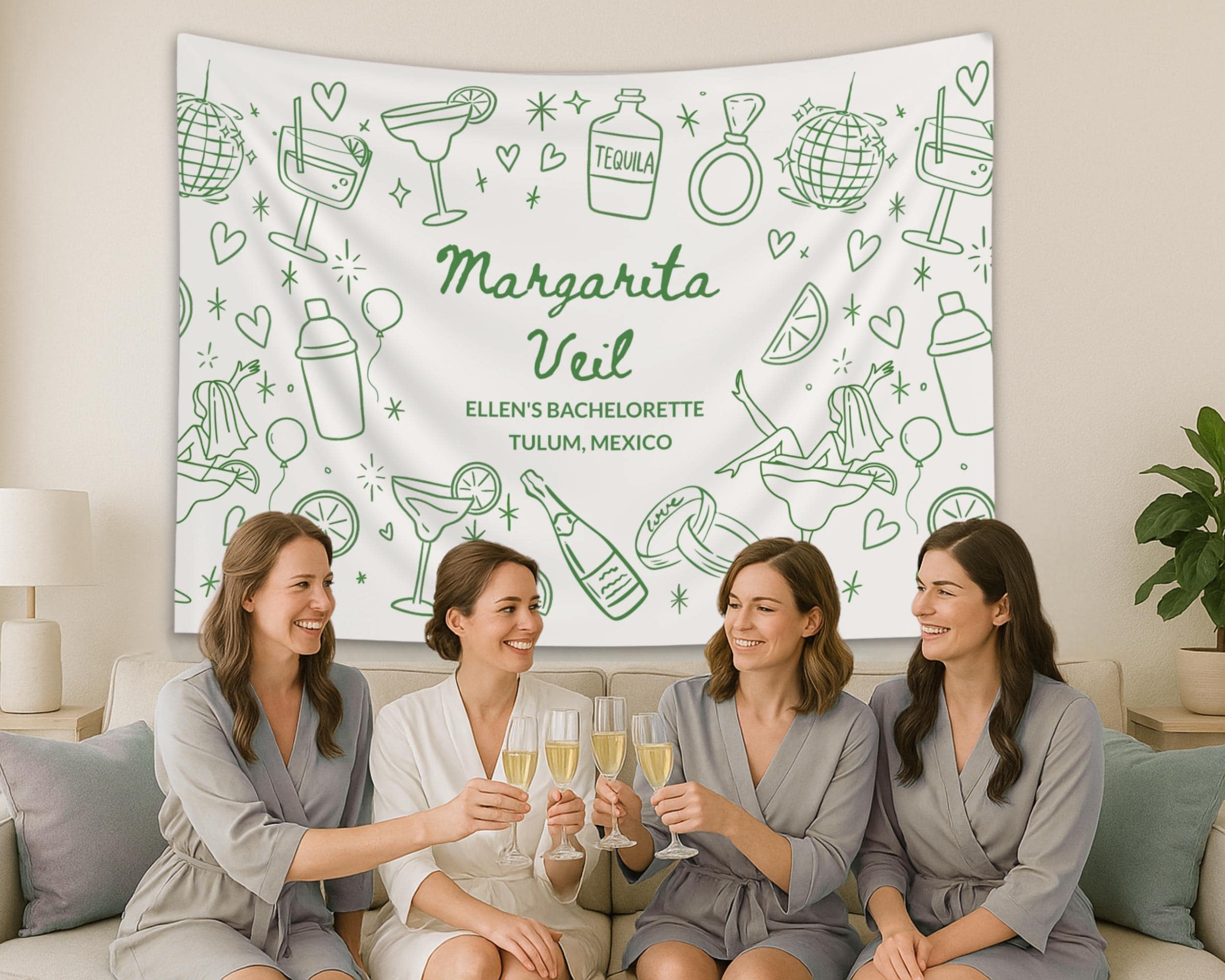 Margarita Veil Bachelorette Banner: Fiesta Bridal Shower Decor - image 3